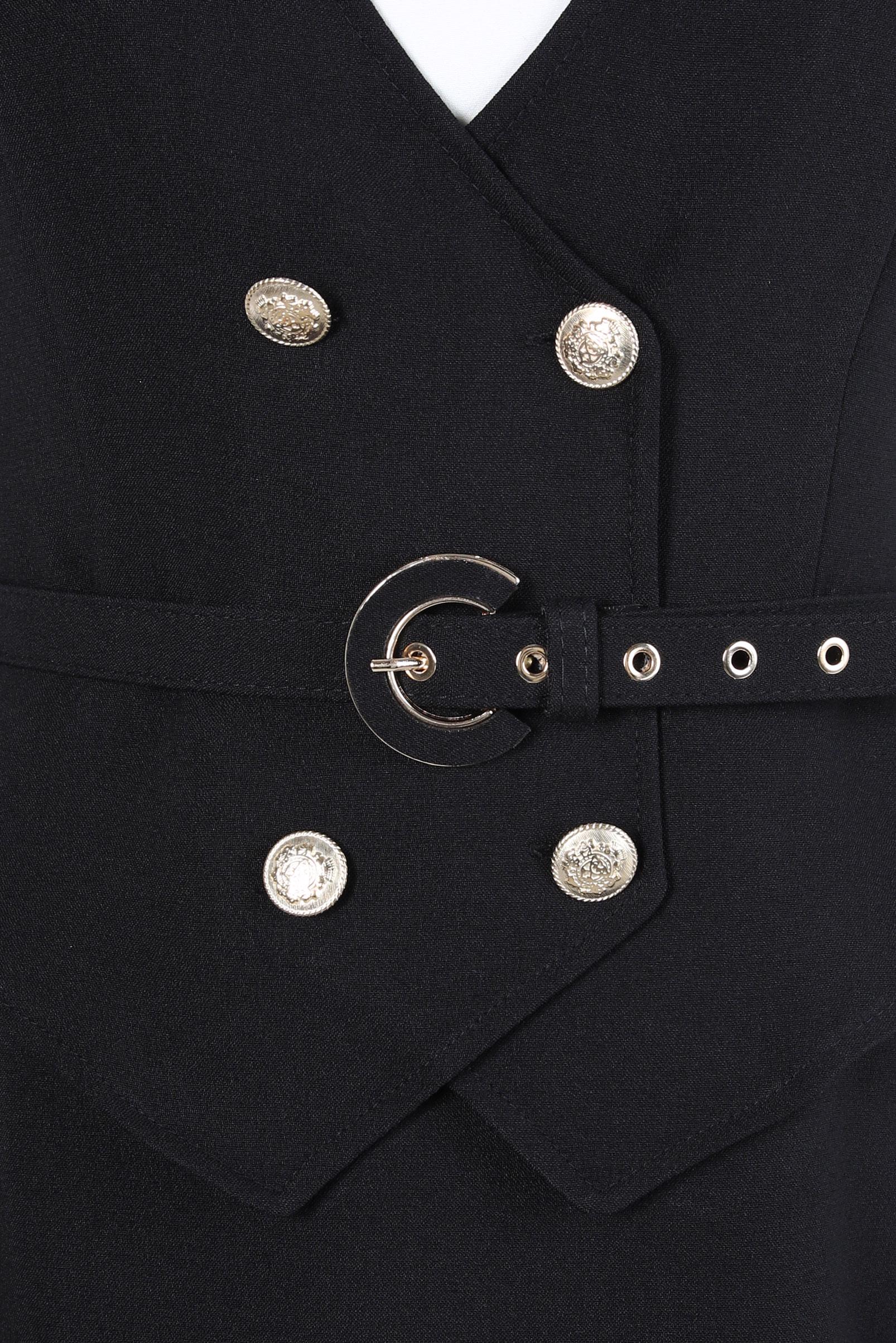 Tesettür giyim SİYAH KEMERLİ JİLE ELBİSE 44272