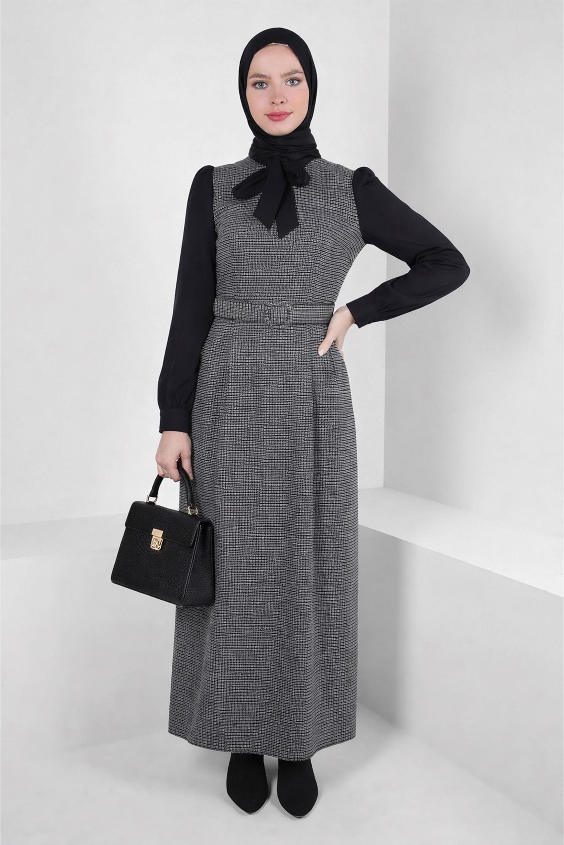 Hijab clothing BLACK 44280 17679 ELBİSE 38/44