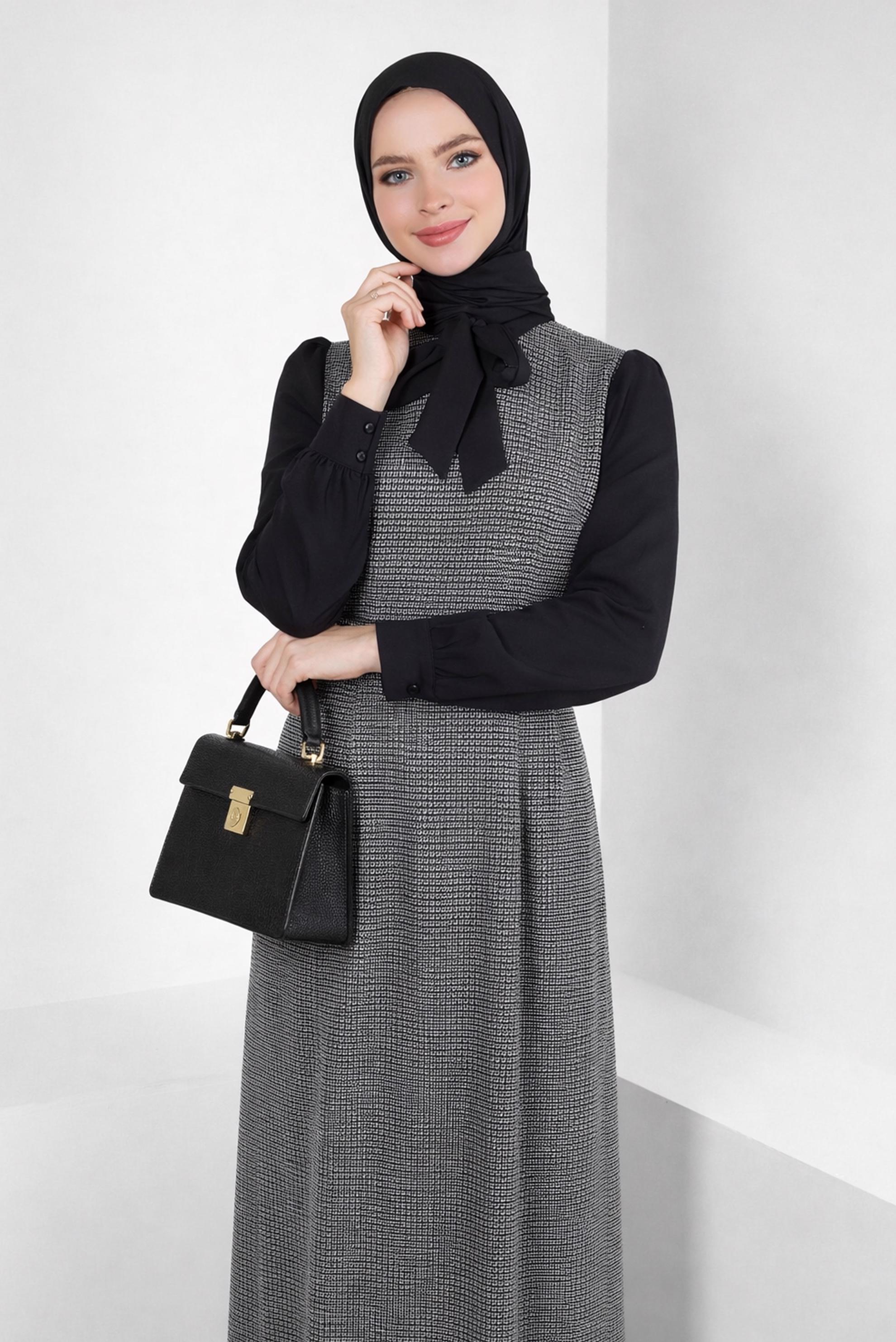 Hijab clothing BLACK 44280 17679 ELBİSE 38/44