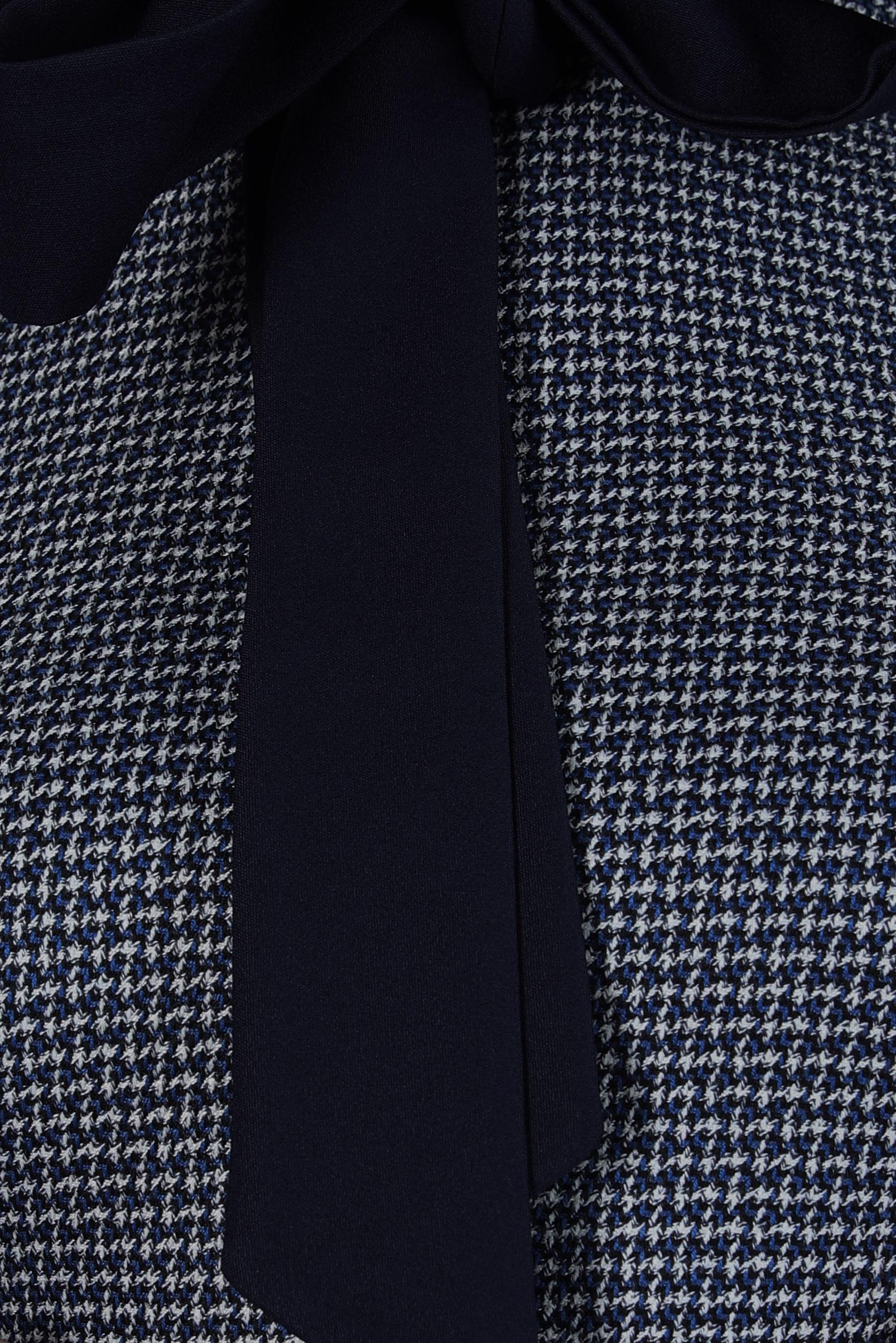 Tesettür giyim LACİVERT KEMERLİ DESENLİ ELBİSE 44280