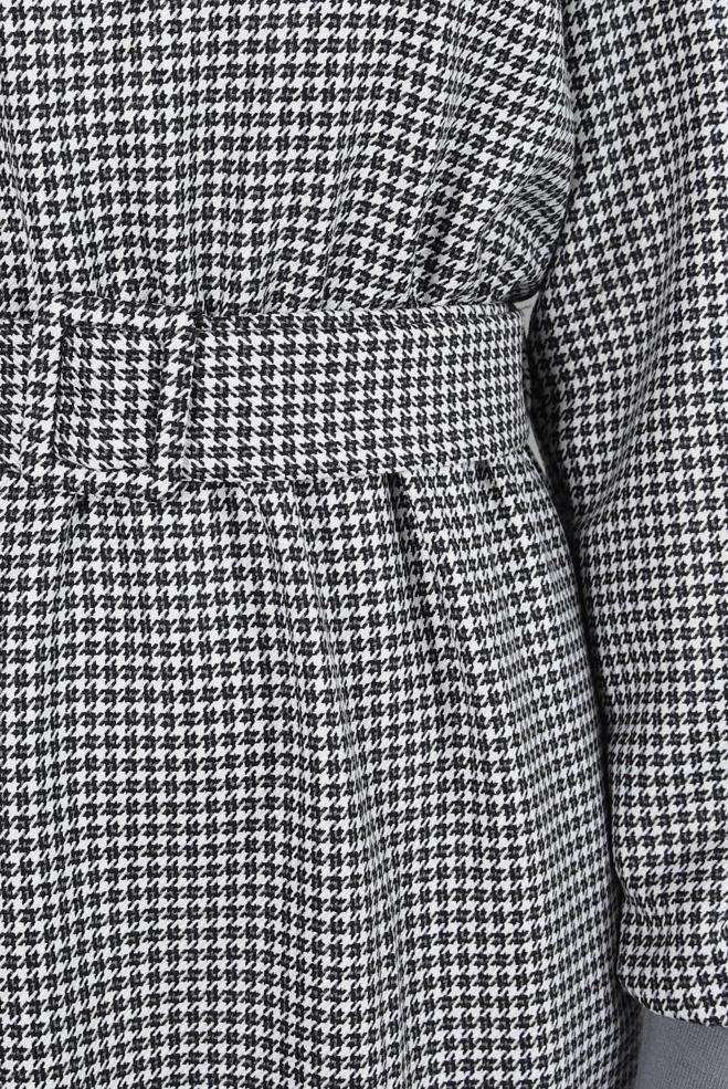 Tesettür giyim GRİ KEMERLİ ELBİSE 44332 - ALVİNA