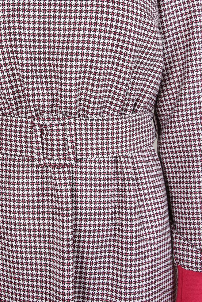 Tesettür giyim FUŞYA KEMERLİ ELBİSE 44332 - ALVİNA