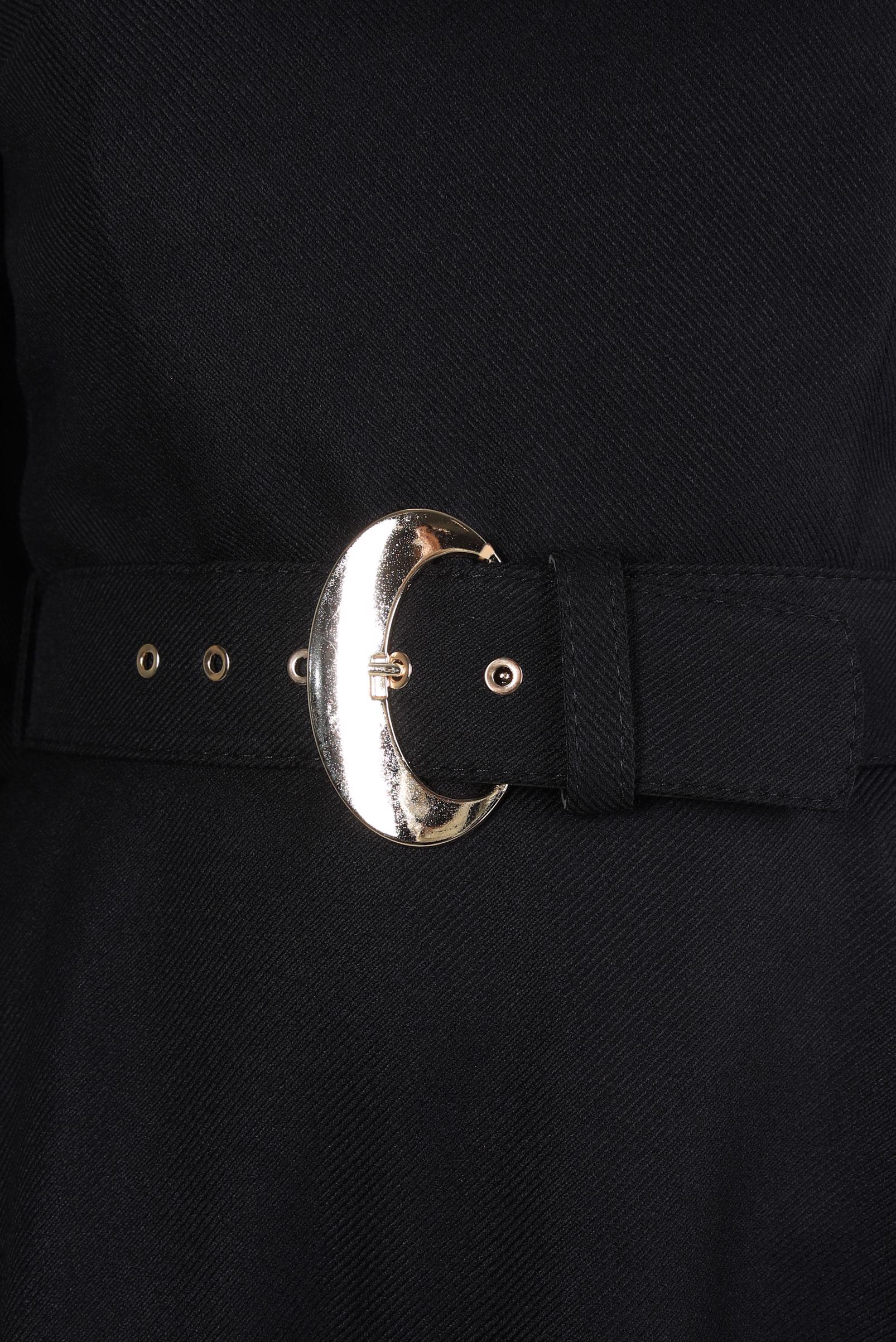 Tesettür giyim SİYAH KEMERLİ ELBİSE 44346