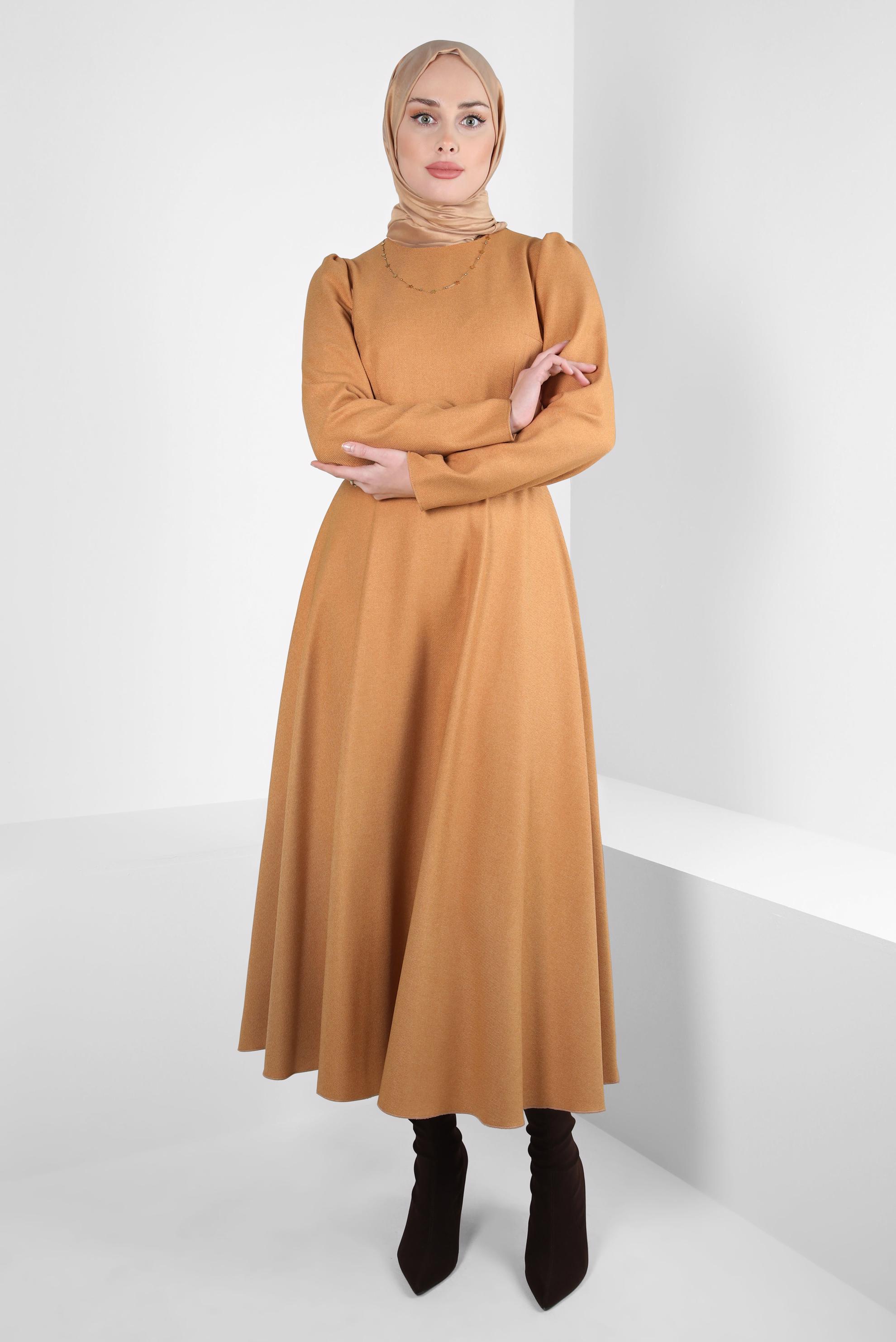 Hijab clothing ORANGE BELTED DRESS 44346