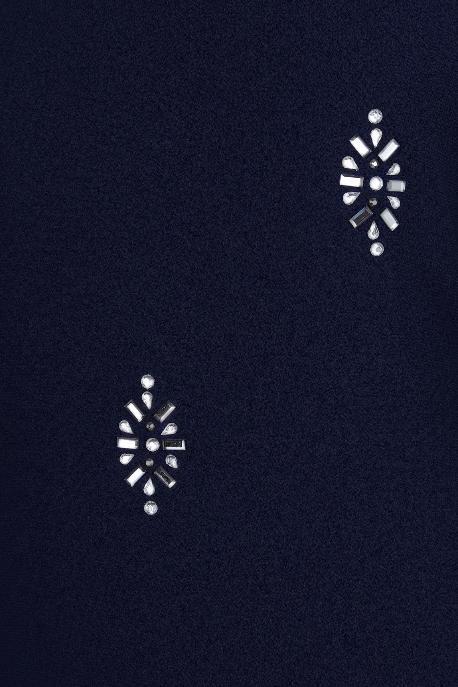 Hijab clothing NAVY BLUE BELTED DRESS WITH GEM DETAIL 44356