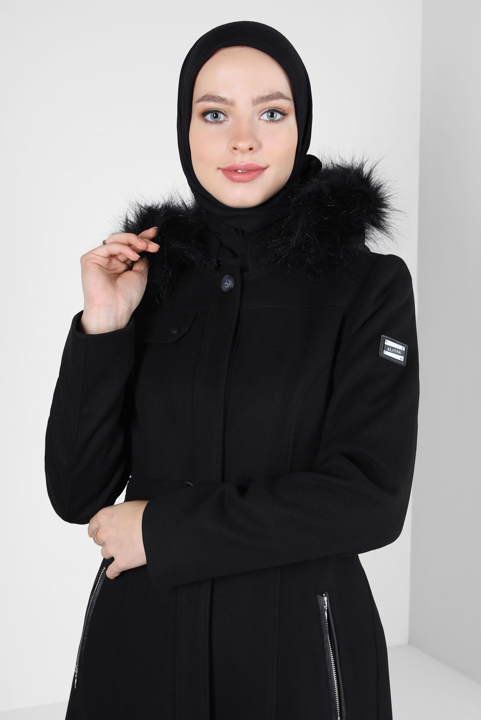 Tesettür giyim SİYAH ALVİNA SOFT EŞARP 8303