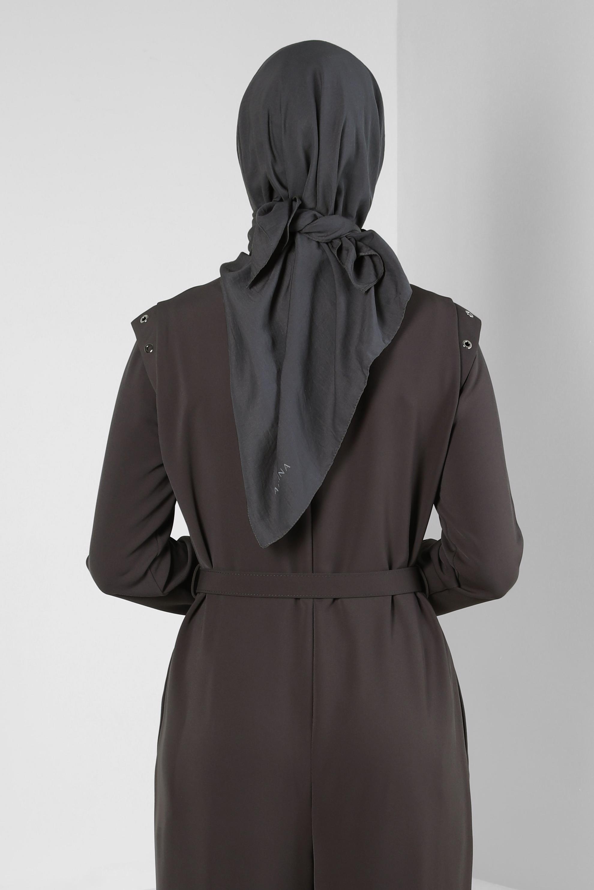 Tesettür giyim GRİ ALVİNA SOFT EŞARP 8303