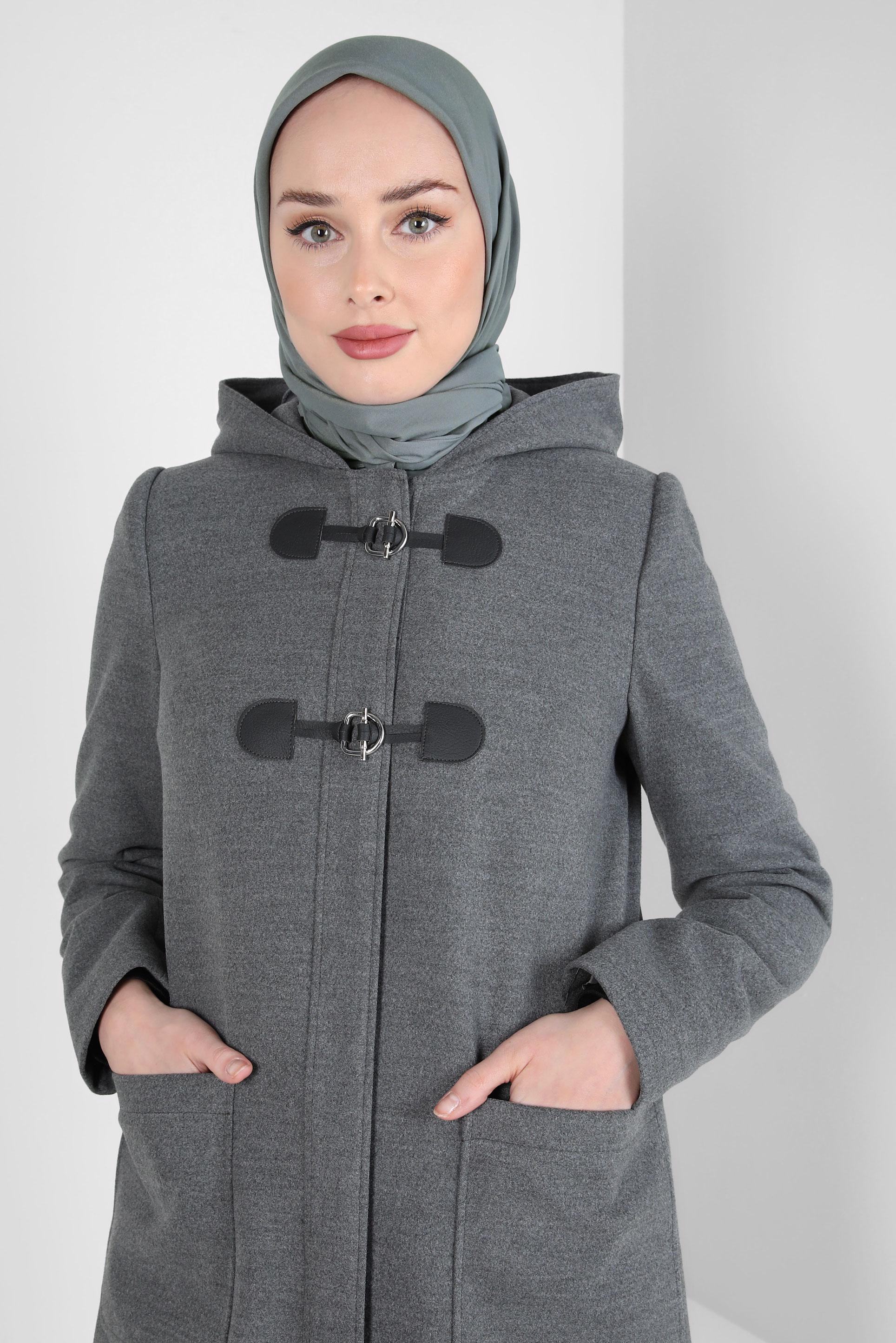 Tesettür giyim GRİ ALVİNA SOFT EŞARP 8303