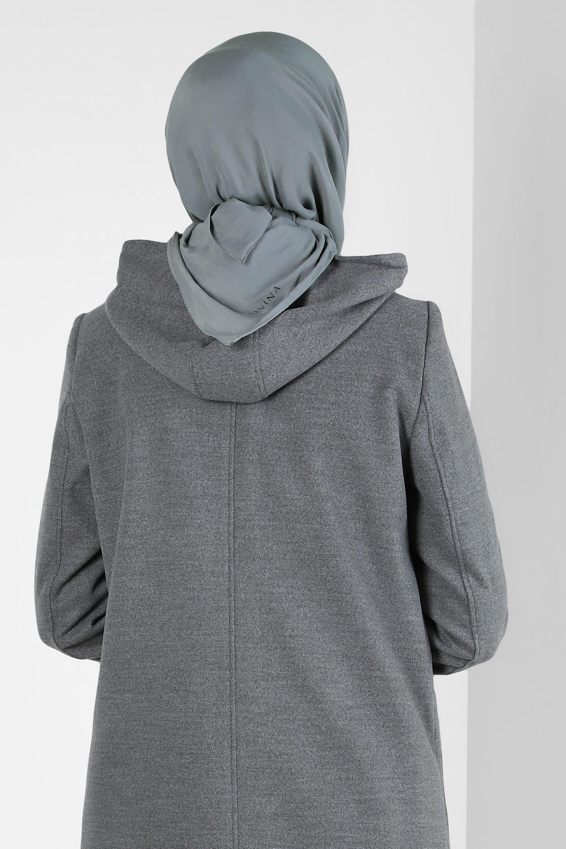 Tesettür giyim GRİ ALVİNA SOFT EŞARP 8303