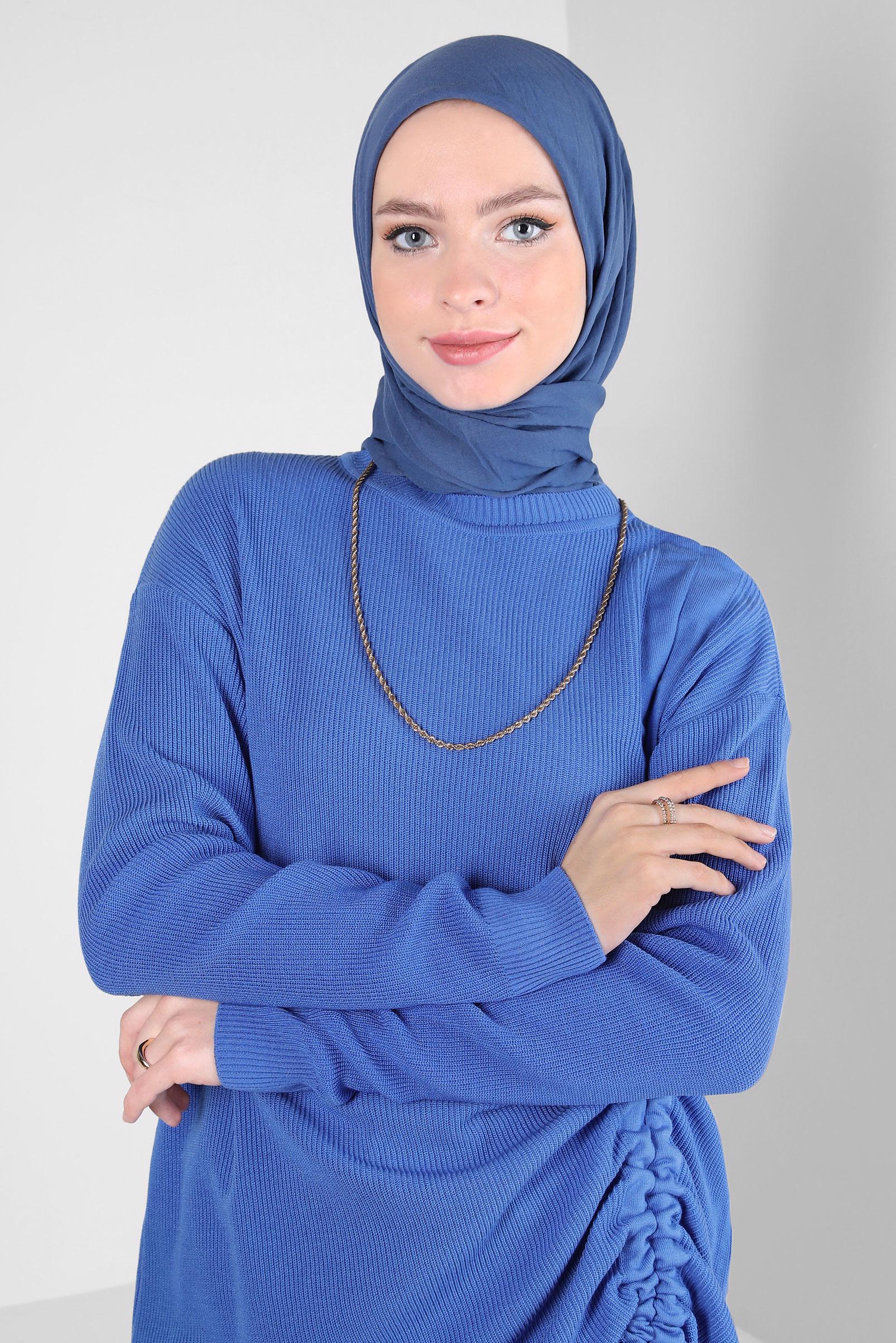 Tesettür giyim LACİVERT ALVİNA SOFT EŞARP 8303