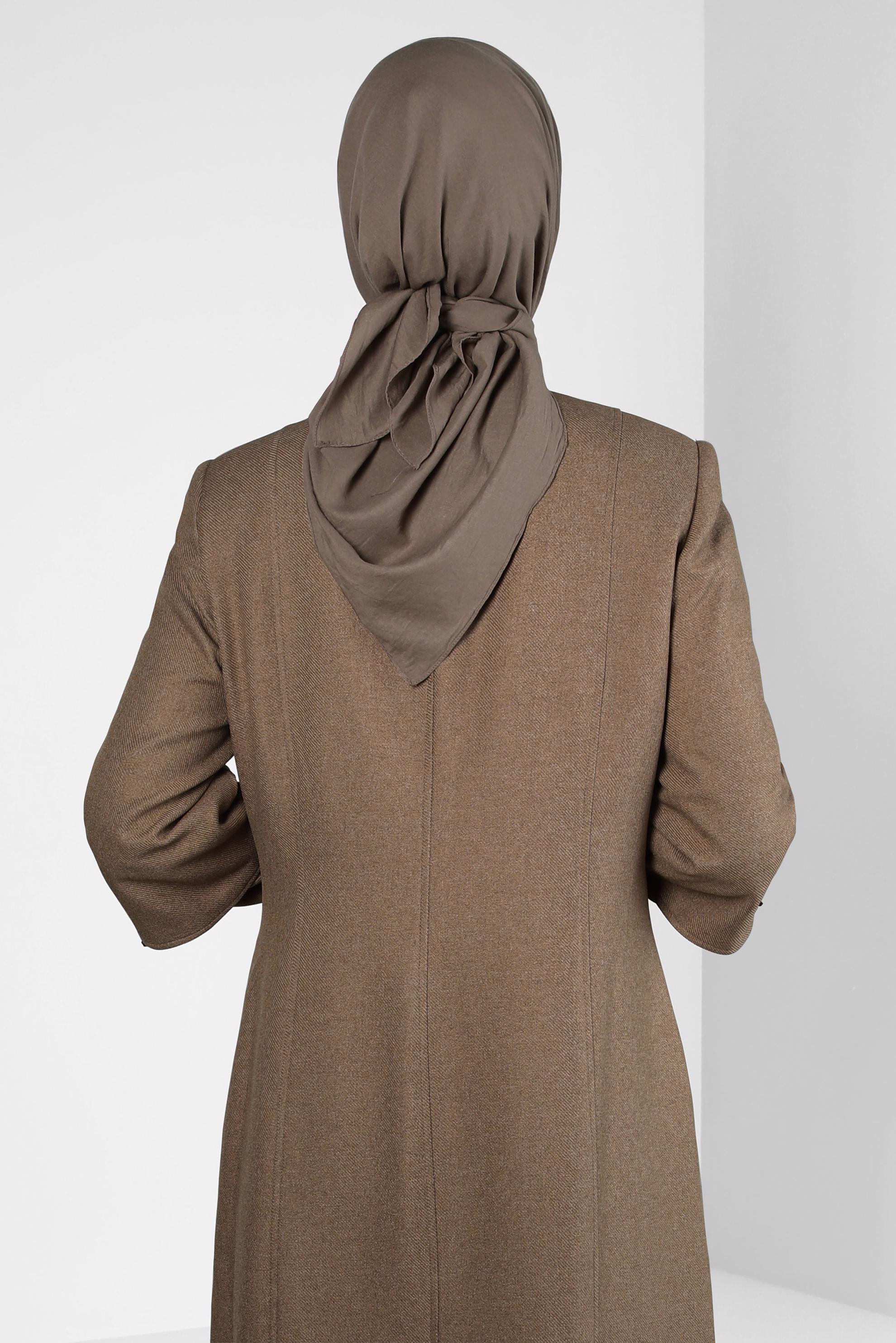 Tesettür giyim VİZON ALVİNA SOFT EŞARP 8303