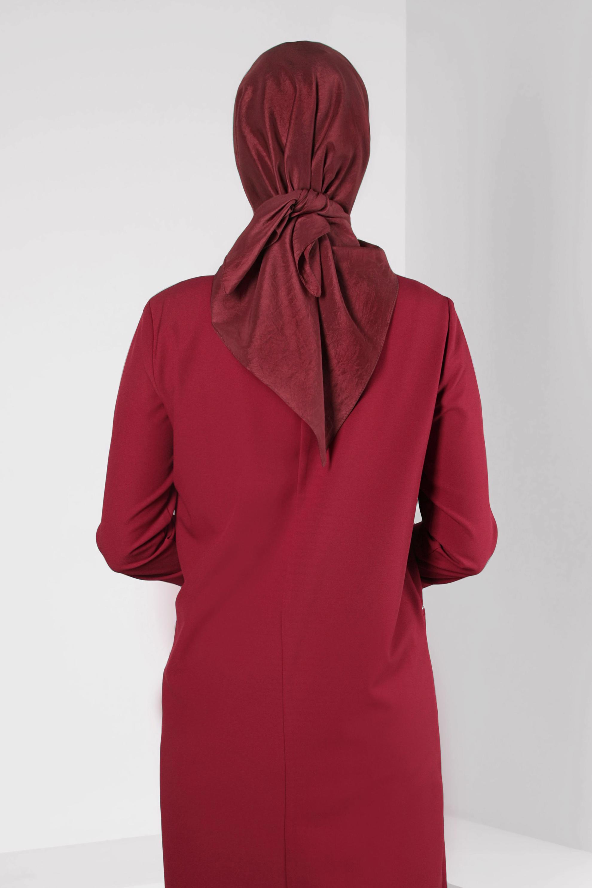 Tesettür giyim BORDO ALVİNA KRAŞ EŞARP 8305