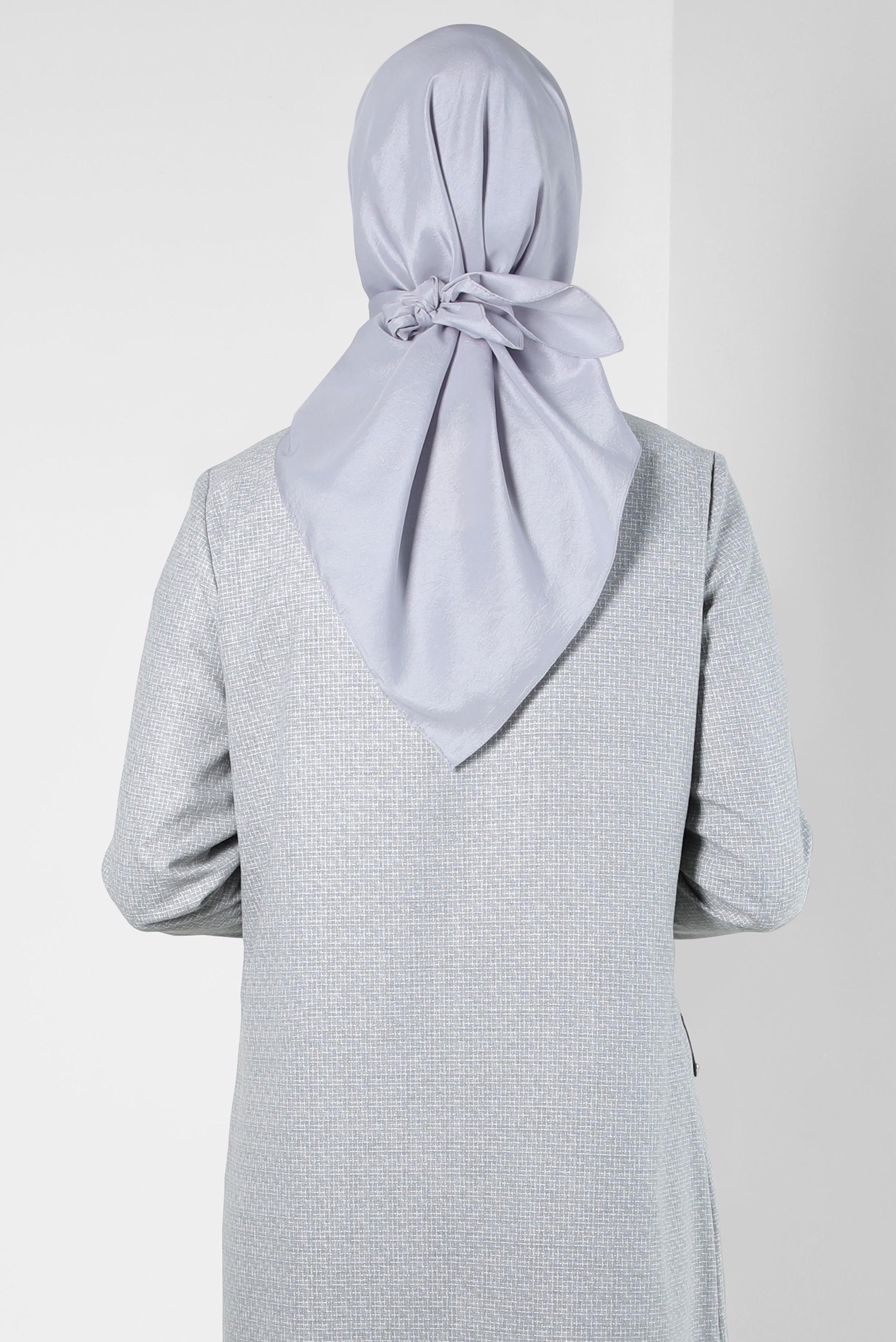 Tesettür giyim GÜMÜŞ ALVİNA KRAŞ EŞARP 8305