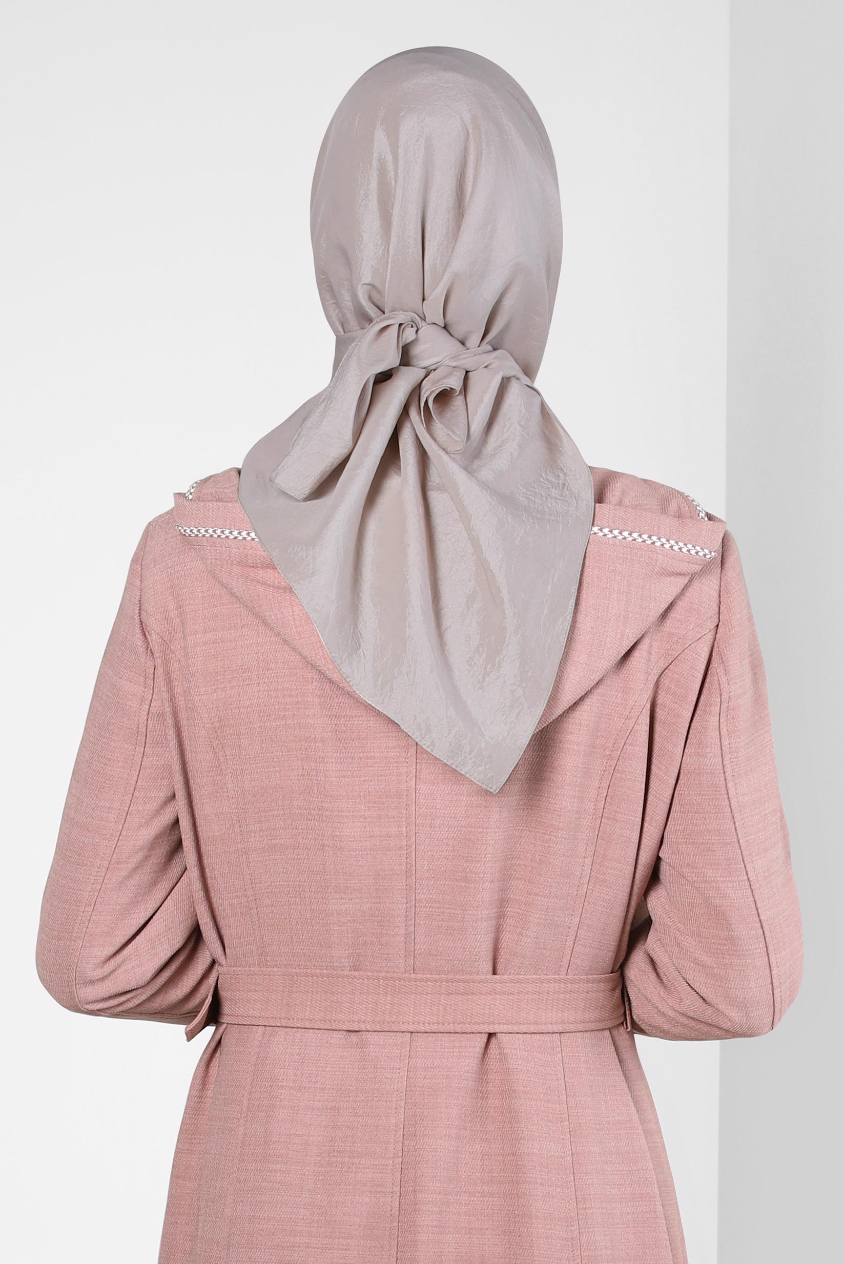 Tesettür giyim BEJ ALVİNA KRAŞ EŞARP 8305