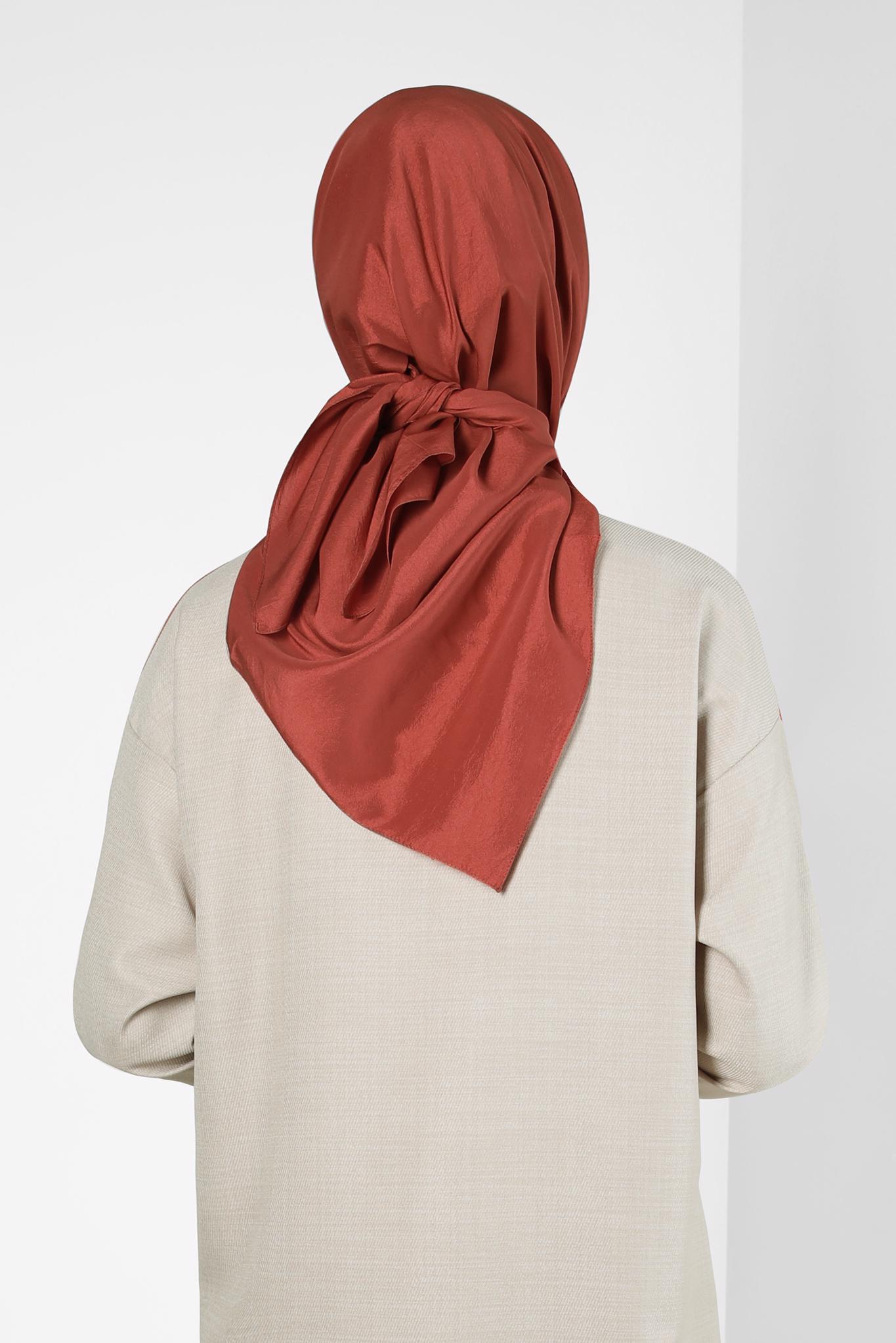 Tesettür giyim TURUNCU ALVİNA KRAŞ EŞARP 8305