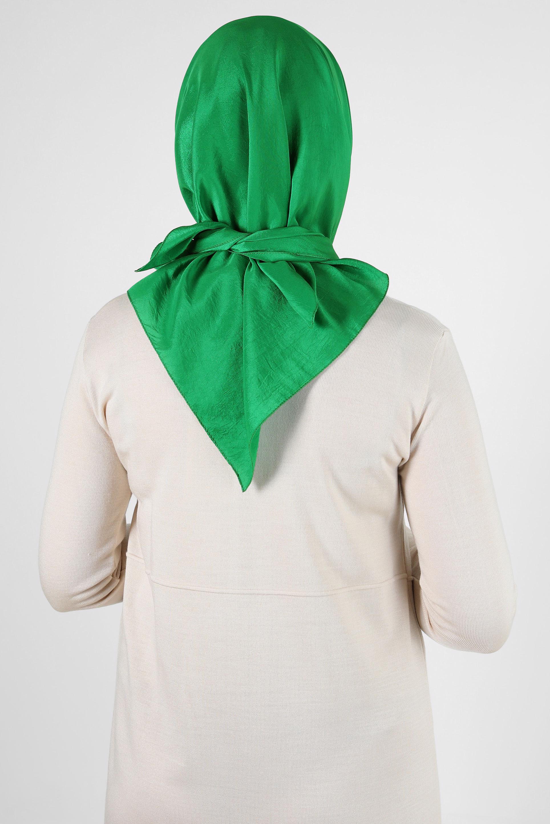 Tesettür giyim YEŞİL ALVİNA KRAŞ EŞARP 8305