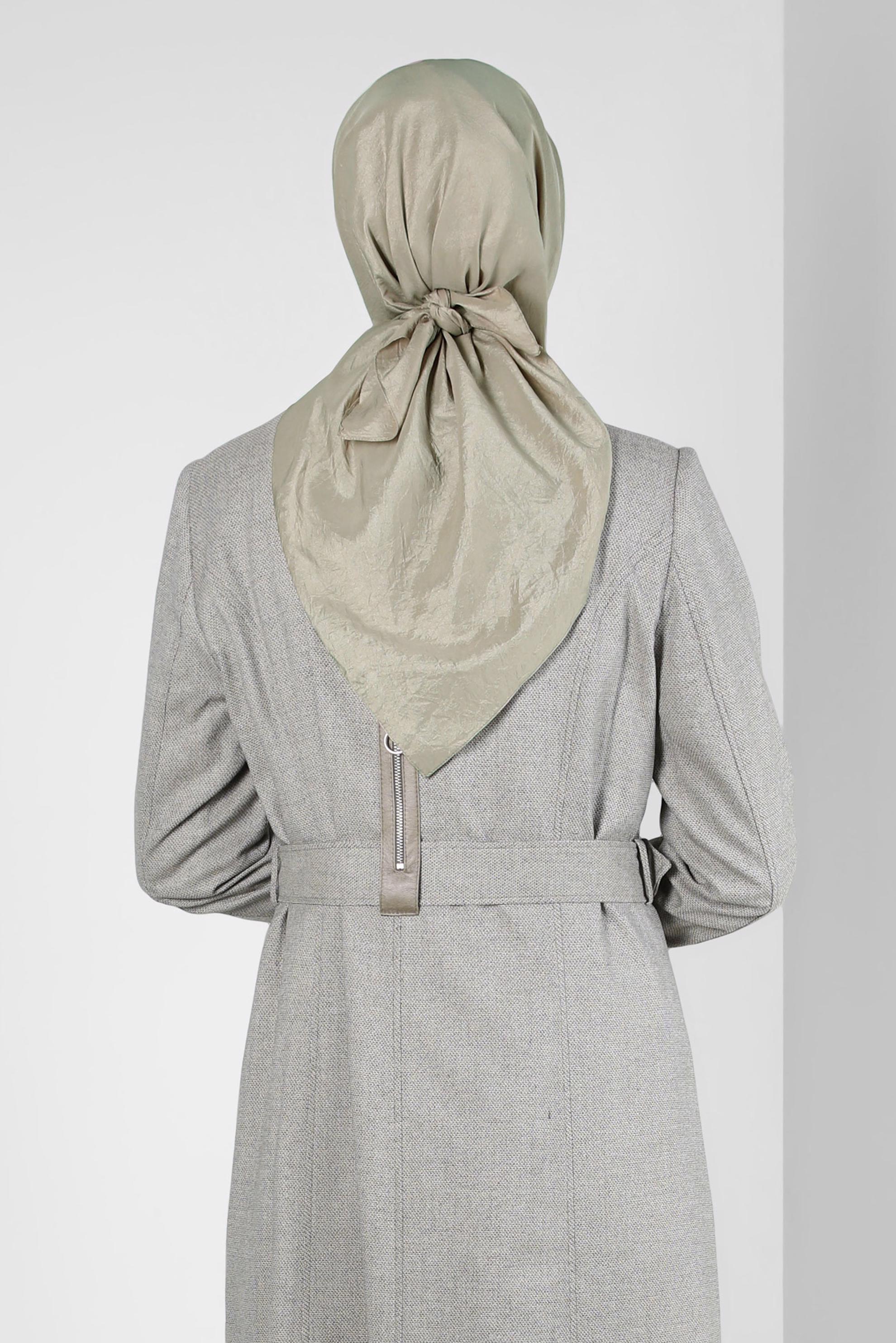 Tesettür giyim VİZON ALVİNA KRAŞ EŞARP 8305