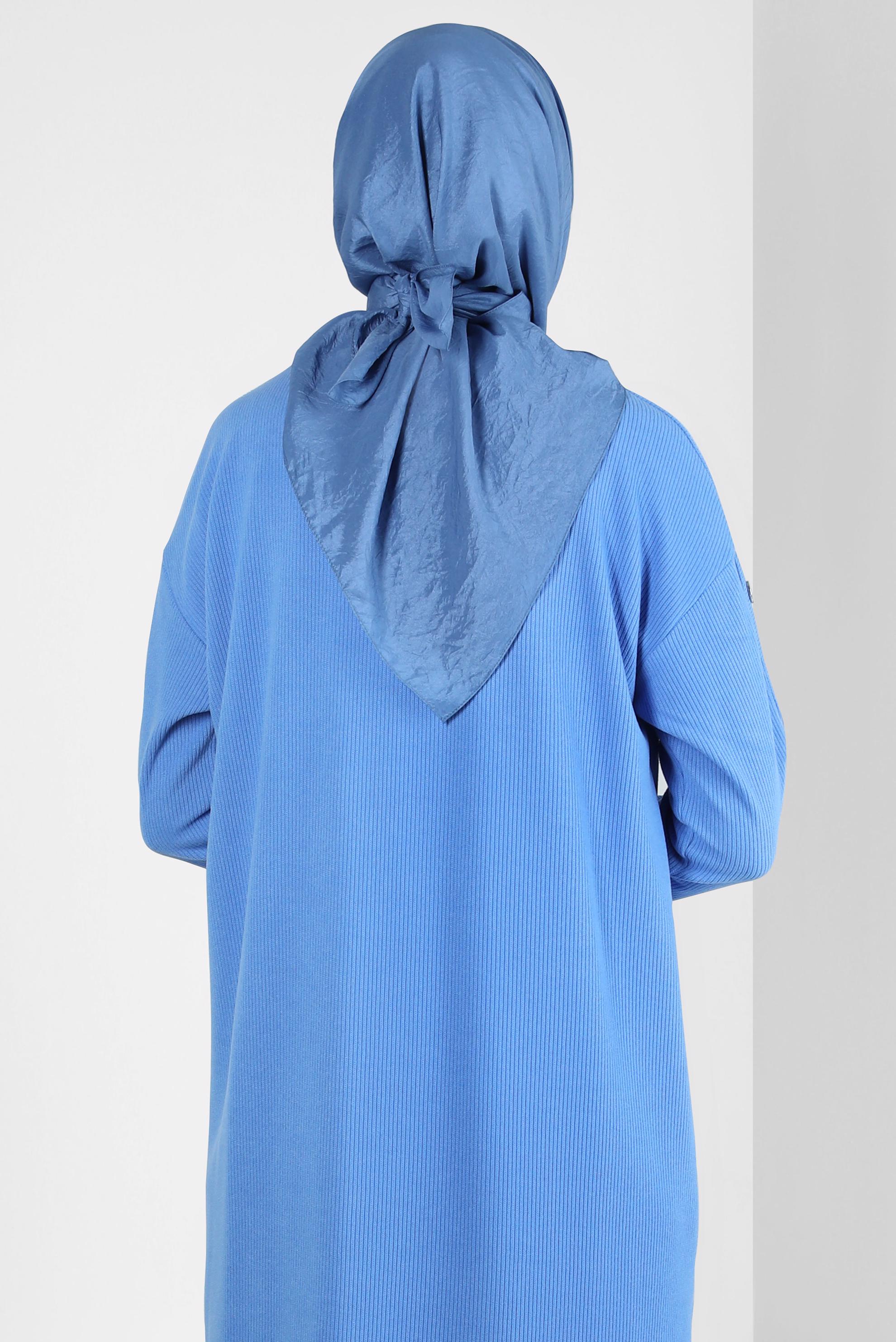 Tesettür giyim LACİVERT ALVİNA KRAŞ EŞARP 8305