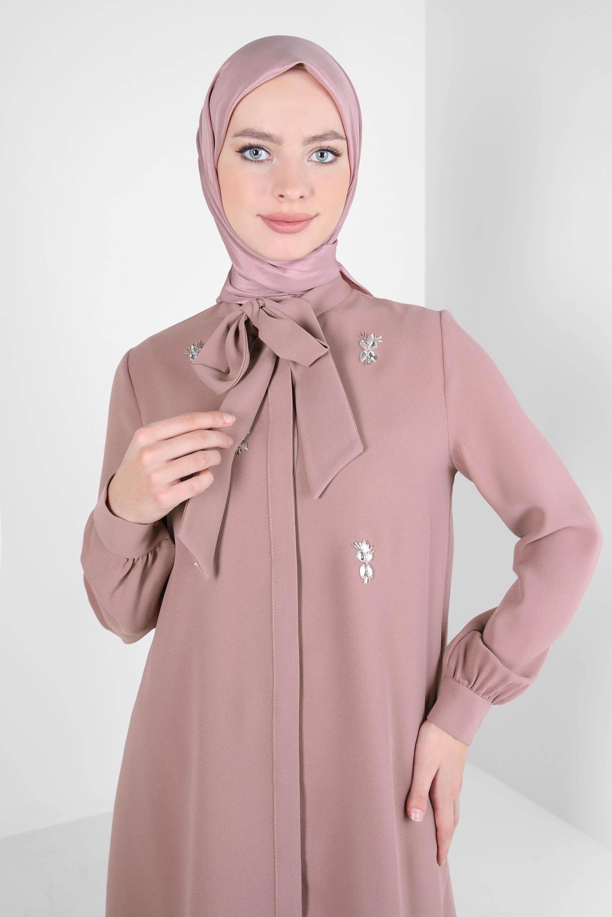 Tesettür giyim PEMBE ALVİNA KRAŞ EŞARP 8305