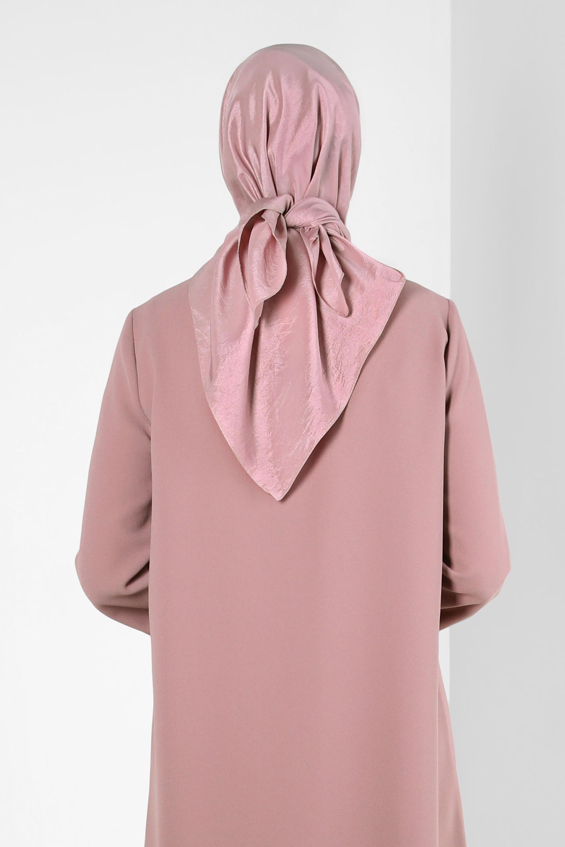 Tesettür giyim PEMBE ALVİNA KRAŞ EŞARP 8305