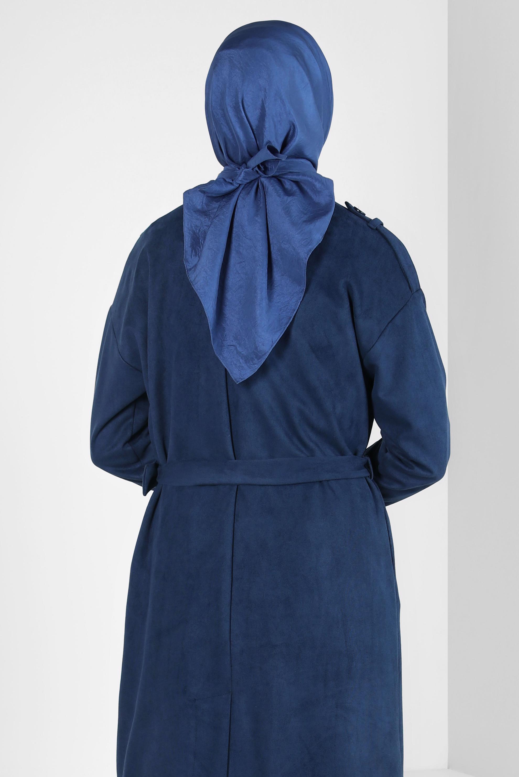 Tesettür giyim LACİVERT ALVİNA KRAŞ EŞARP 8305