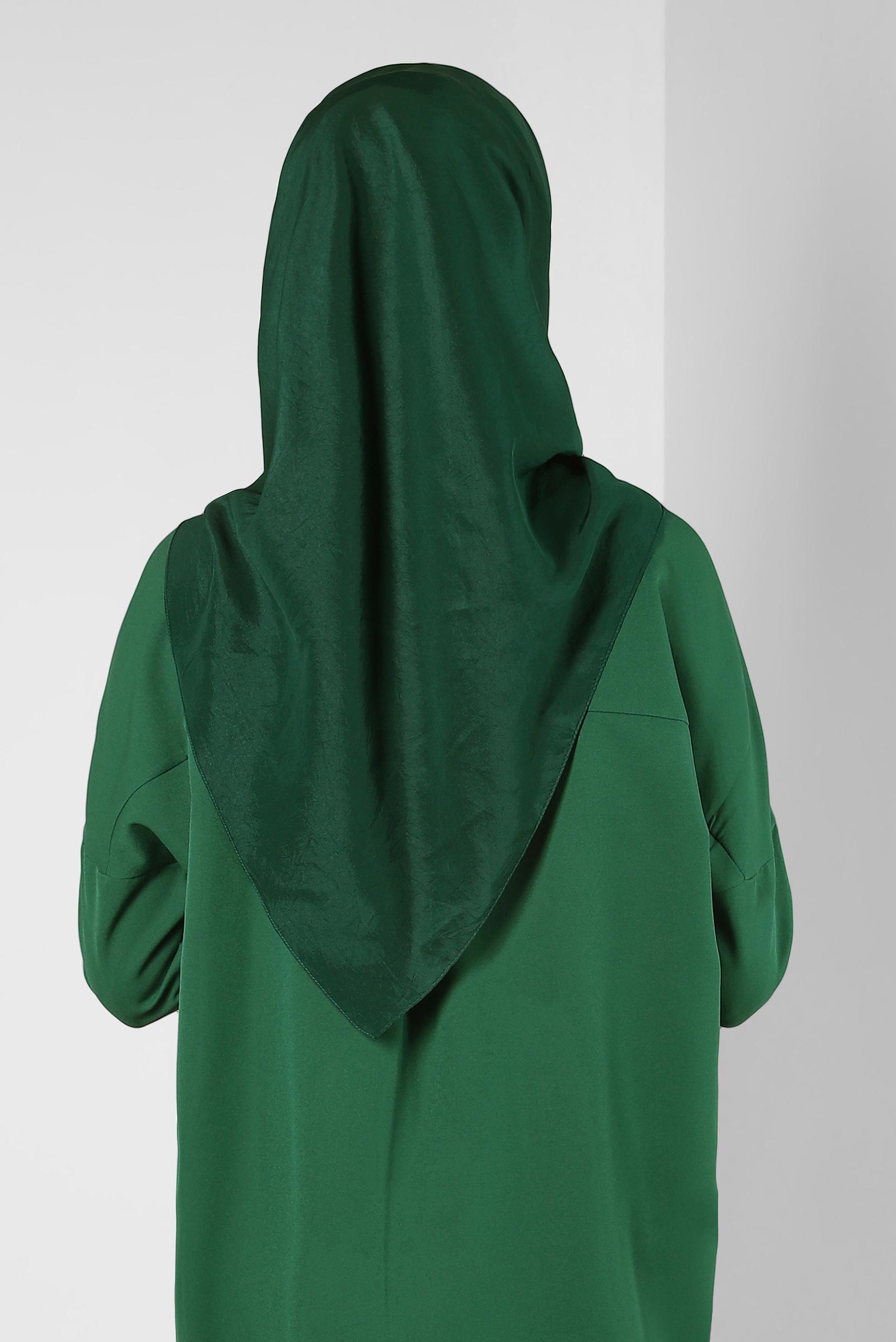 Tesettür giyim YEŞİL ALVİNA KRAŞ EŞARP 8305