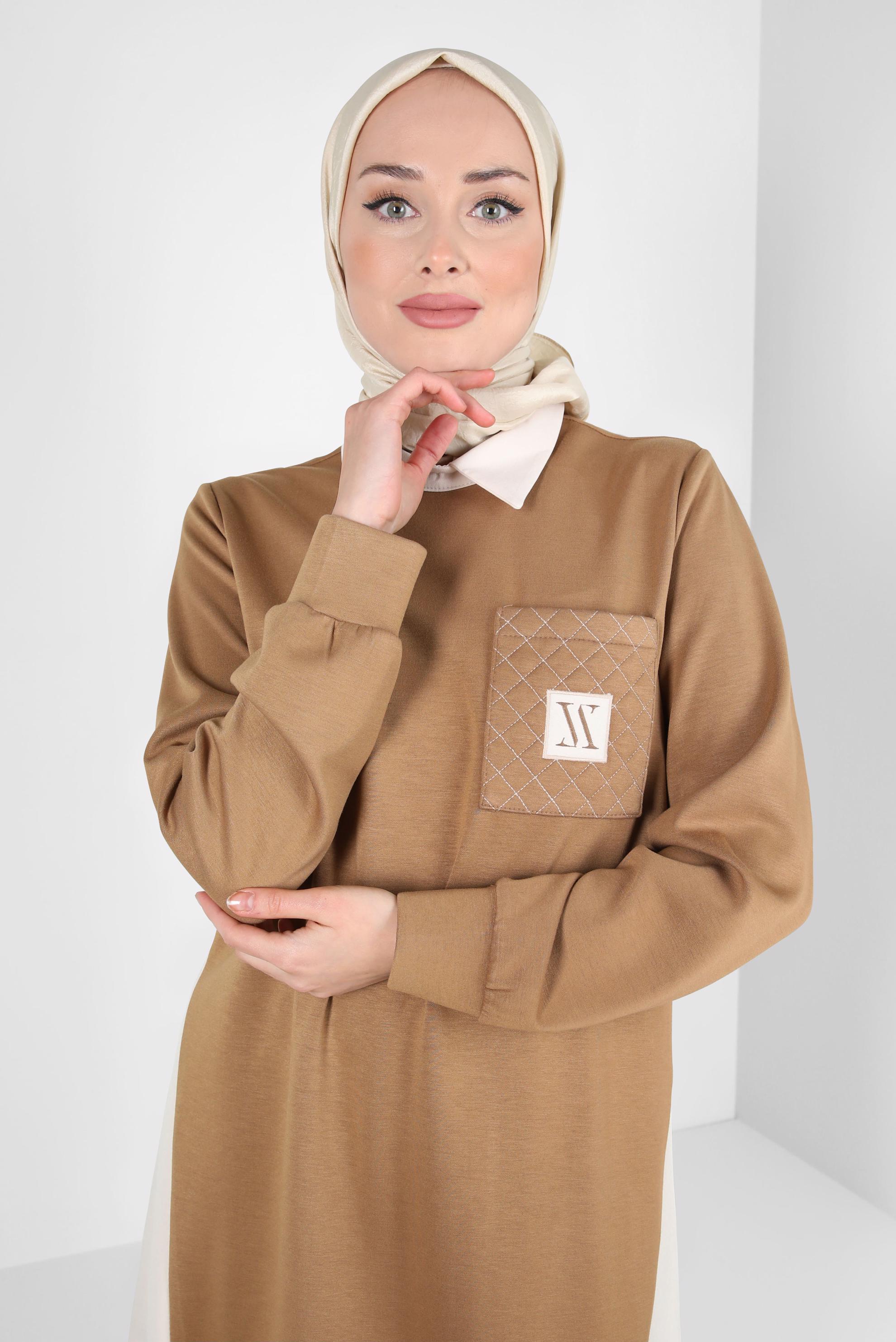 Tesettür giyim YEŞİL ALVİNA KRAŞ EŞARP 8305