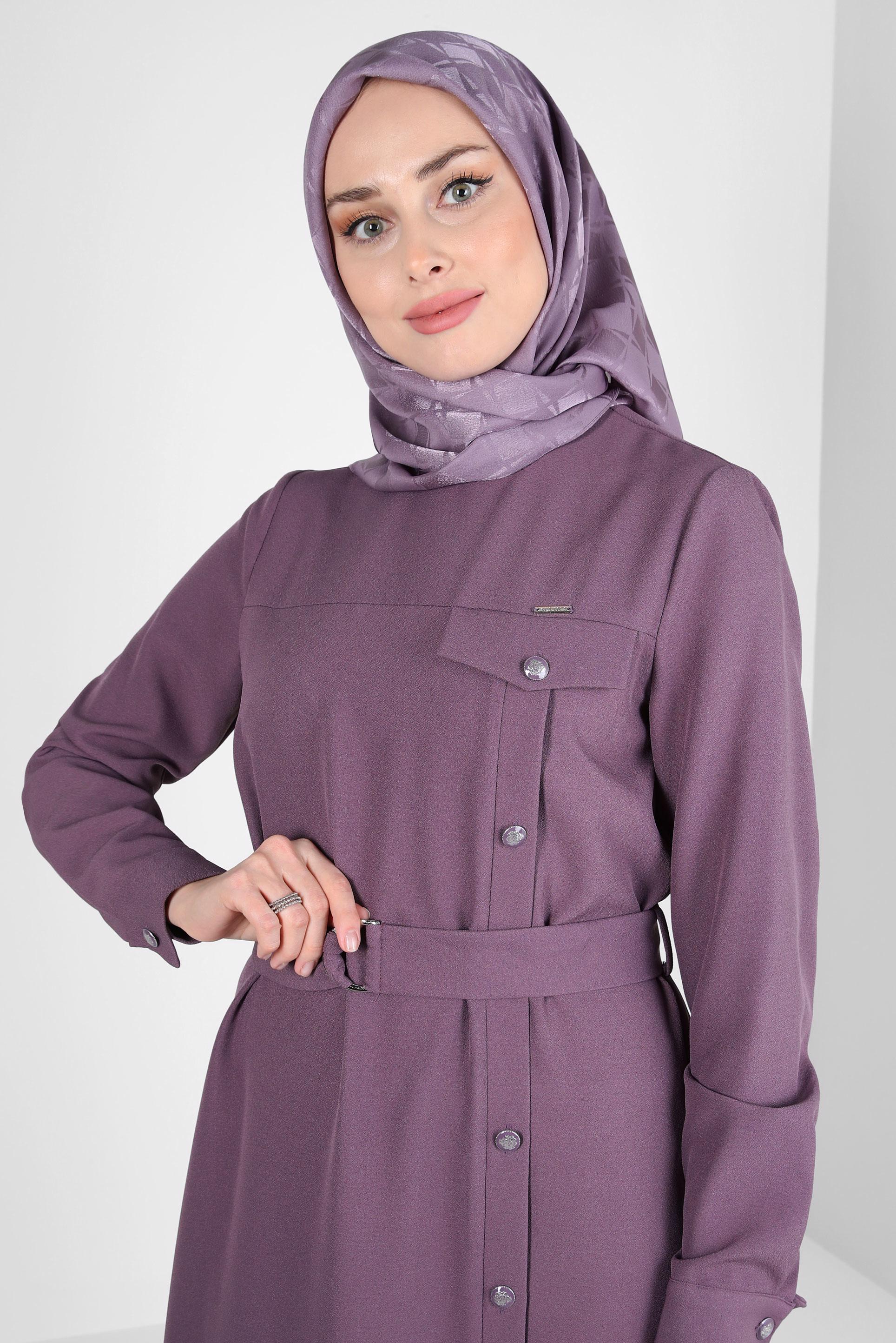 Tesettür giyim MOR ALVİNA JAKARLI EŞARP 8308