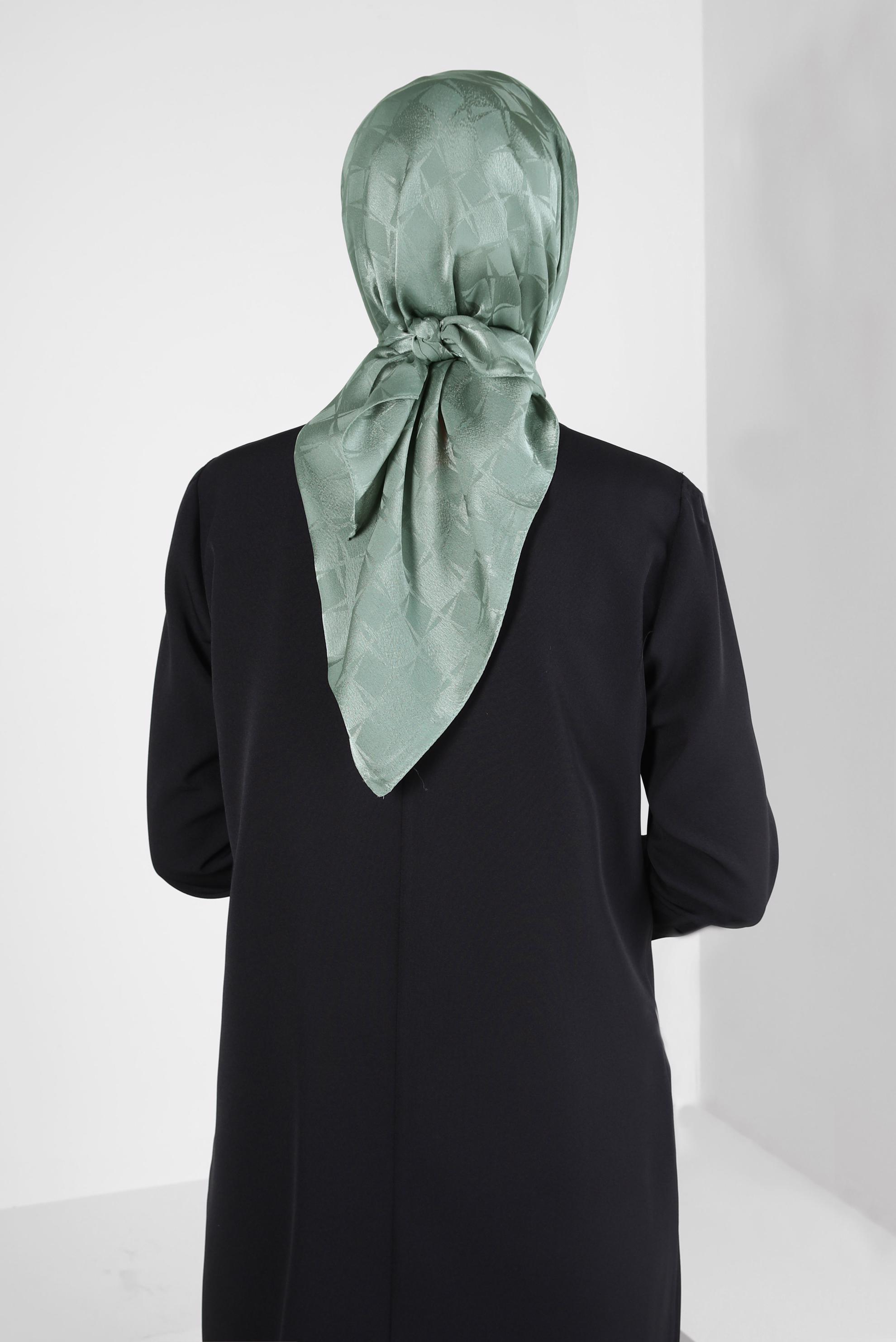 Tesettür giyim HAKİ ALVİNA JAKARLI EŞARP 8308