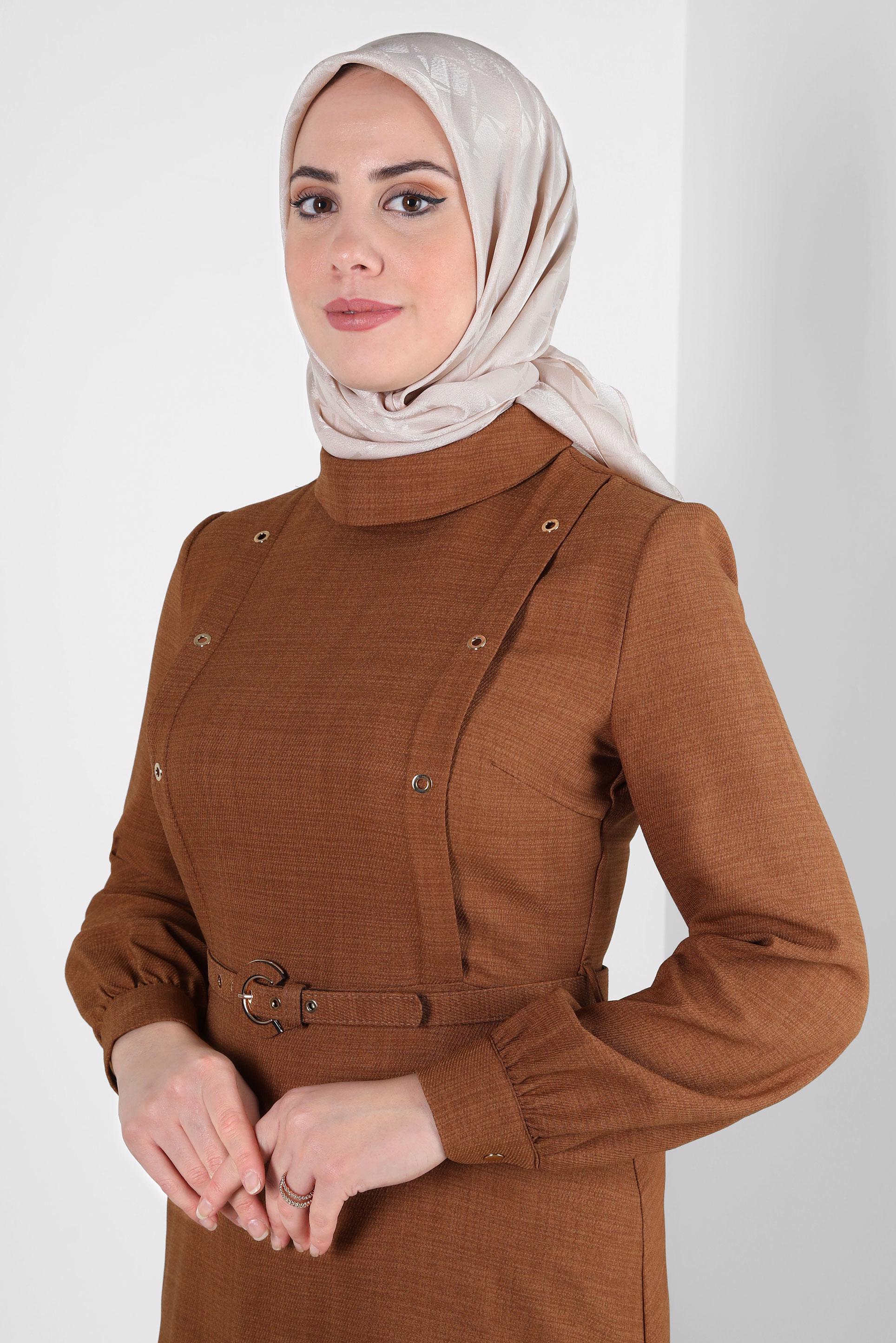 Tesettür giyim PUDRA ALVİNA JAKARLI EŞARP 8308