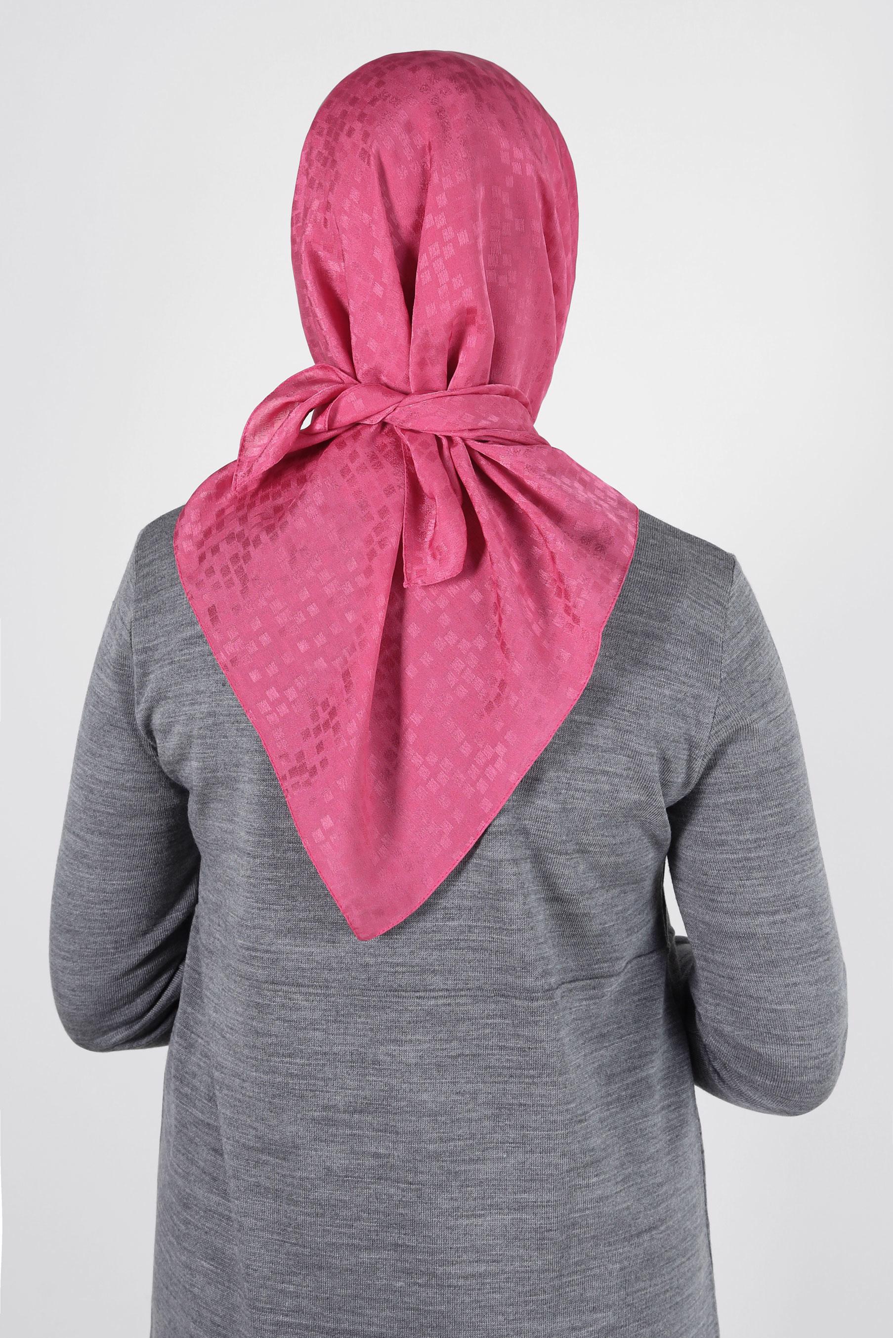 Tesettür giyim FUŞYA ALVİNA JAKARLI EŞARP 8309