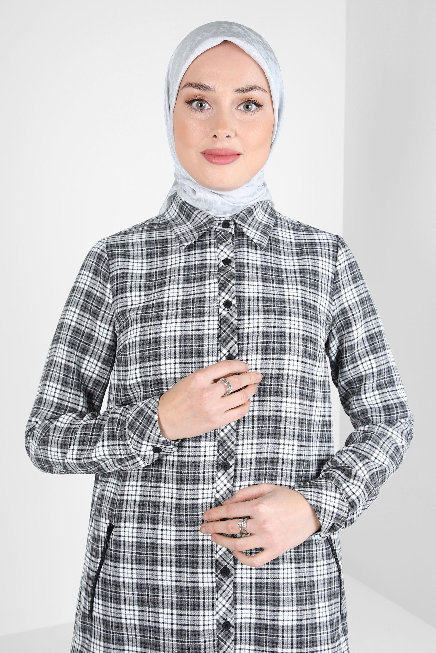 Tesettür giyim GÜMÜŞ ALVİNA JAKARLI EŞARP 8309