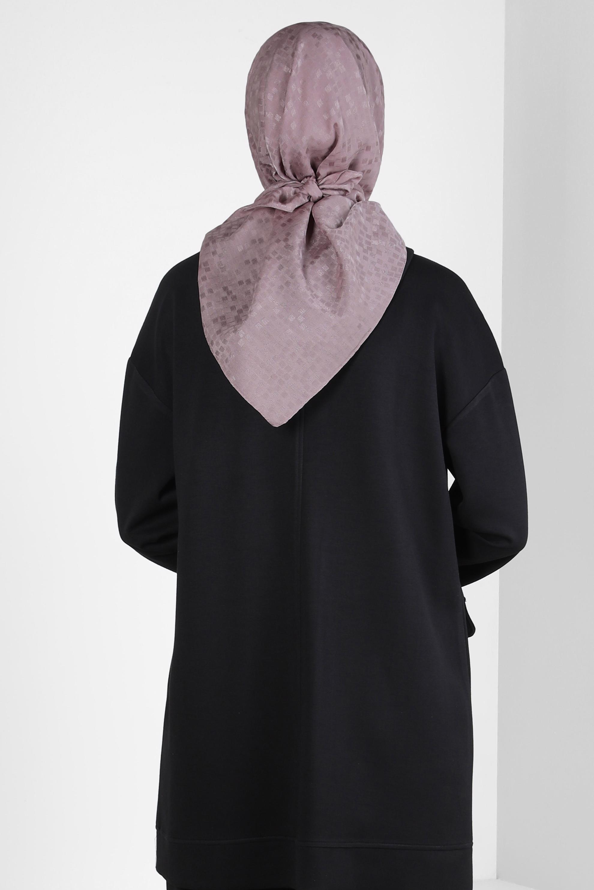 Tesettür giyim PUDRA ALVİNA JAKARLI EŞARP 8309