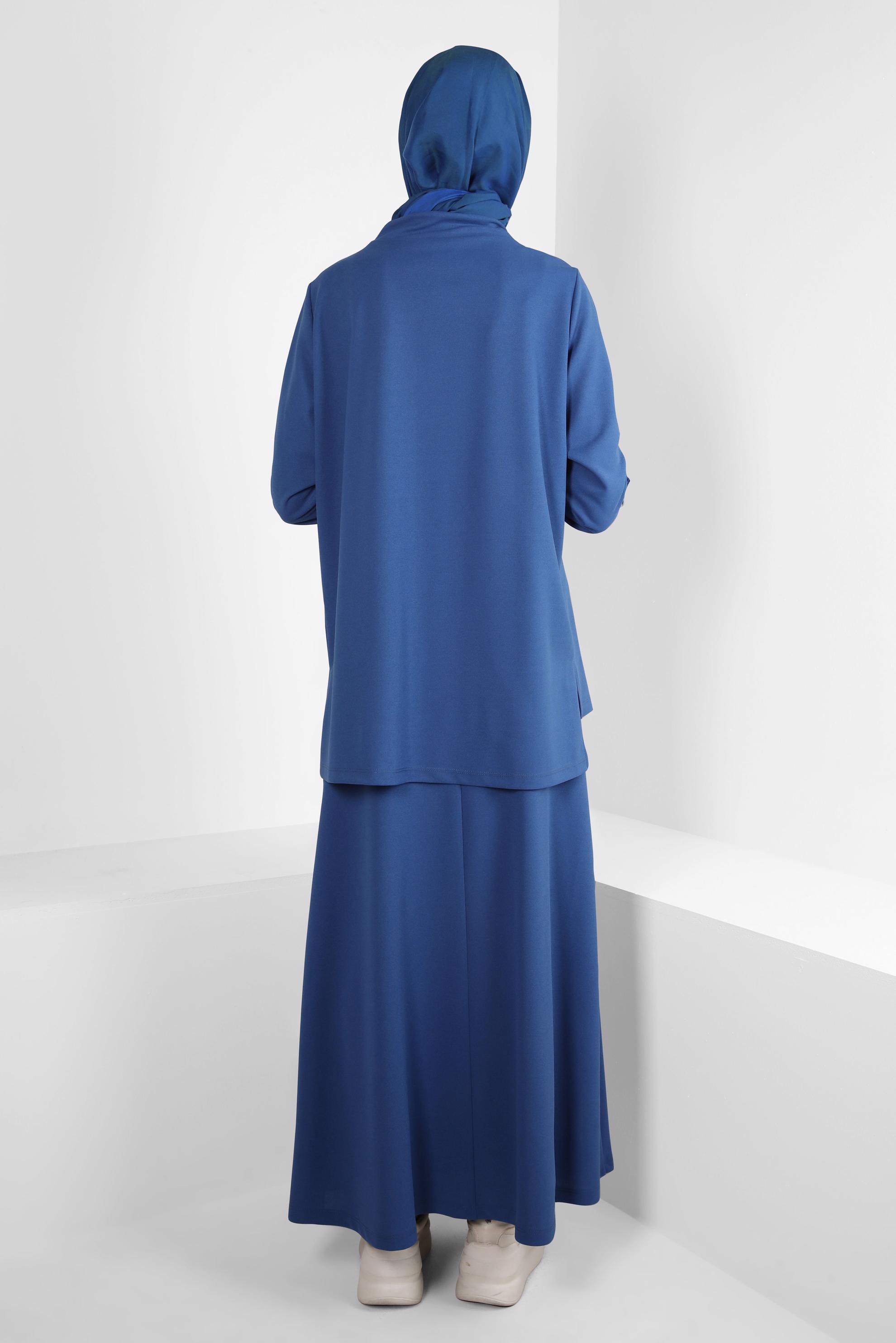 Tesettür giyim MAVİ ETEKLİ EŞOFMAN TAKIM 43877