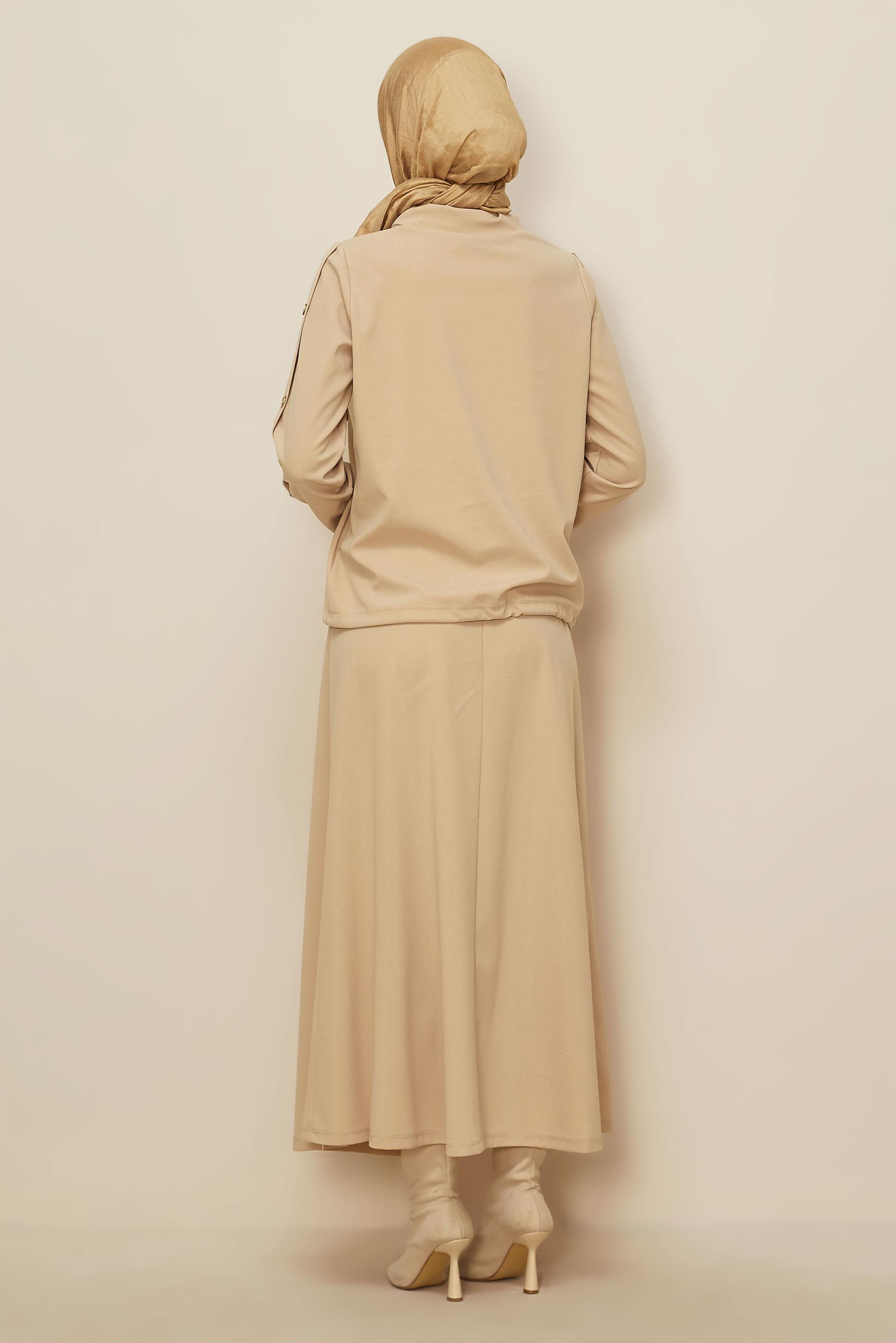 Hijab clothing ECRU SKIRTED TRACKSUIT SET 43878