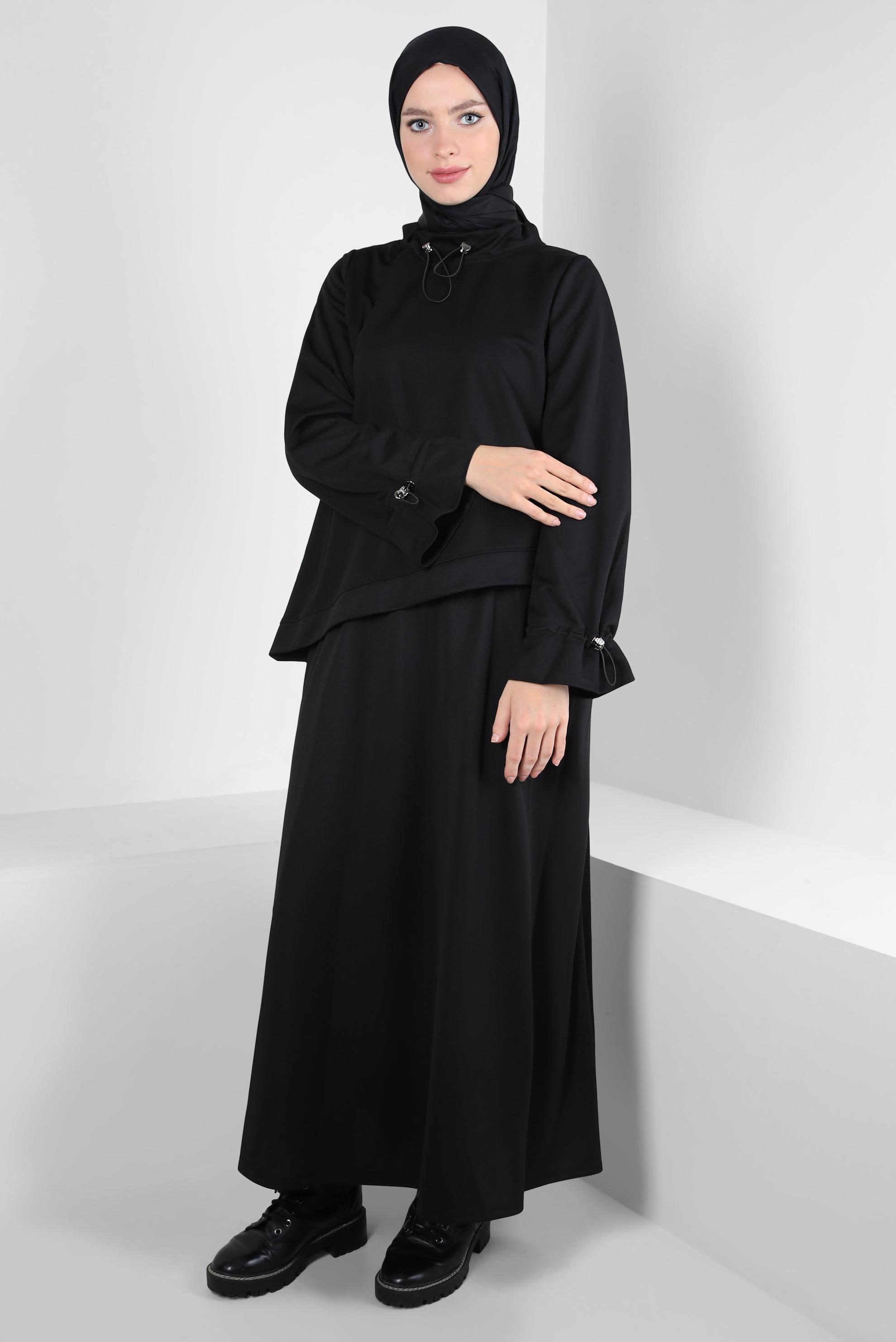 Vêtements hijab NOIR COSTUME À JUPE 43912
