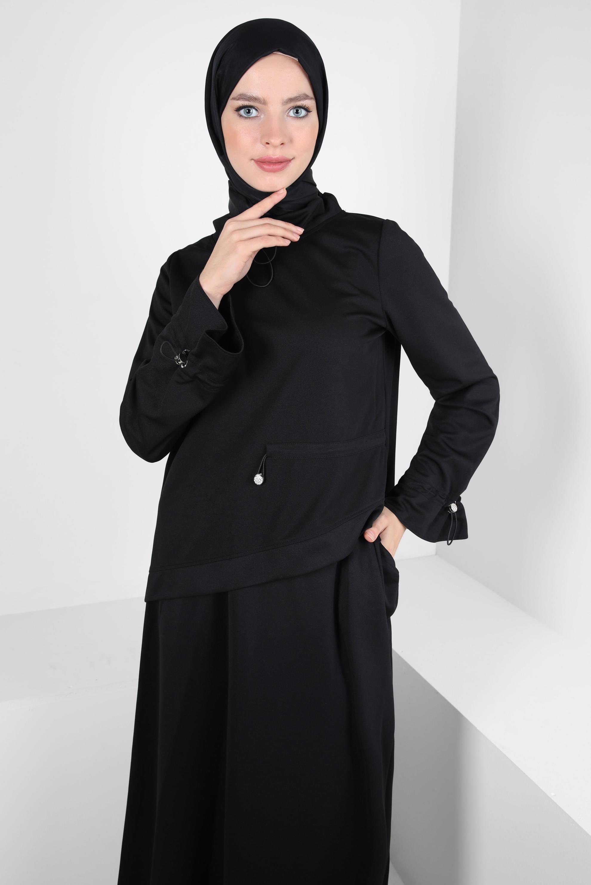 Vêtements hijab NOIR COSTUME À JUPE 43912