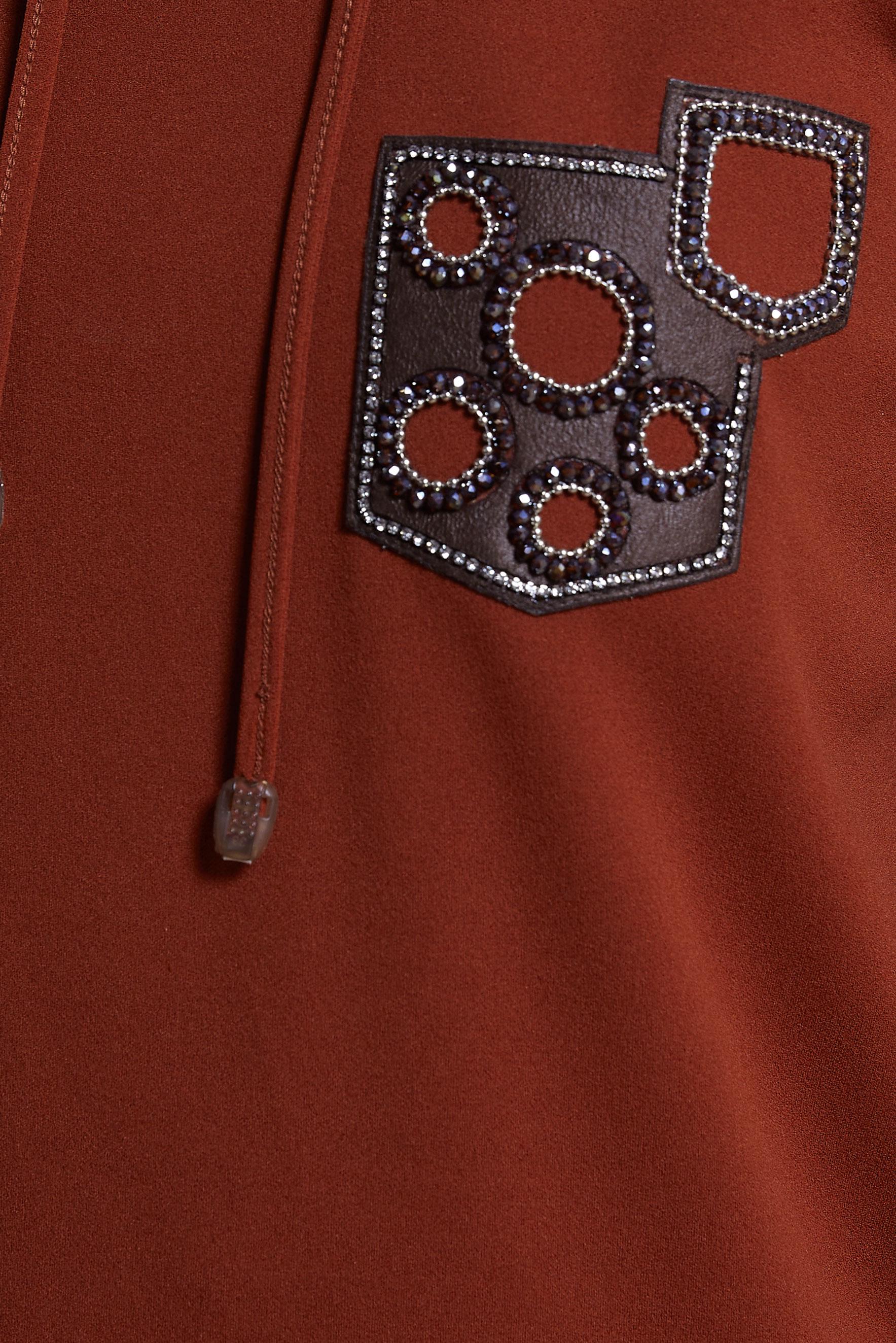 Tesettür giyim BORDO KAPÜŞONLU EŞOFMAN TUNİK 44120