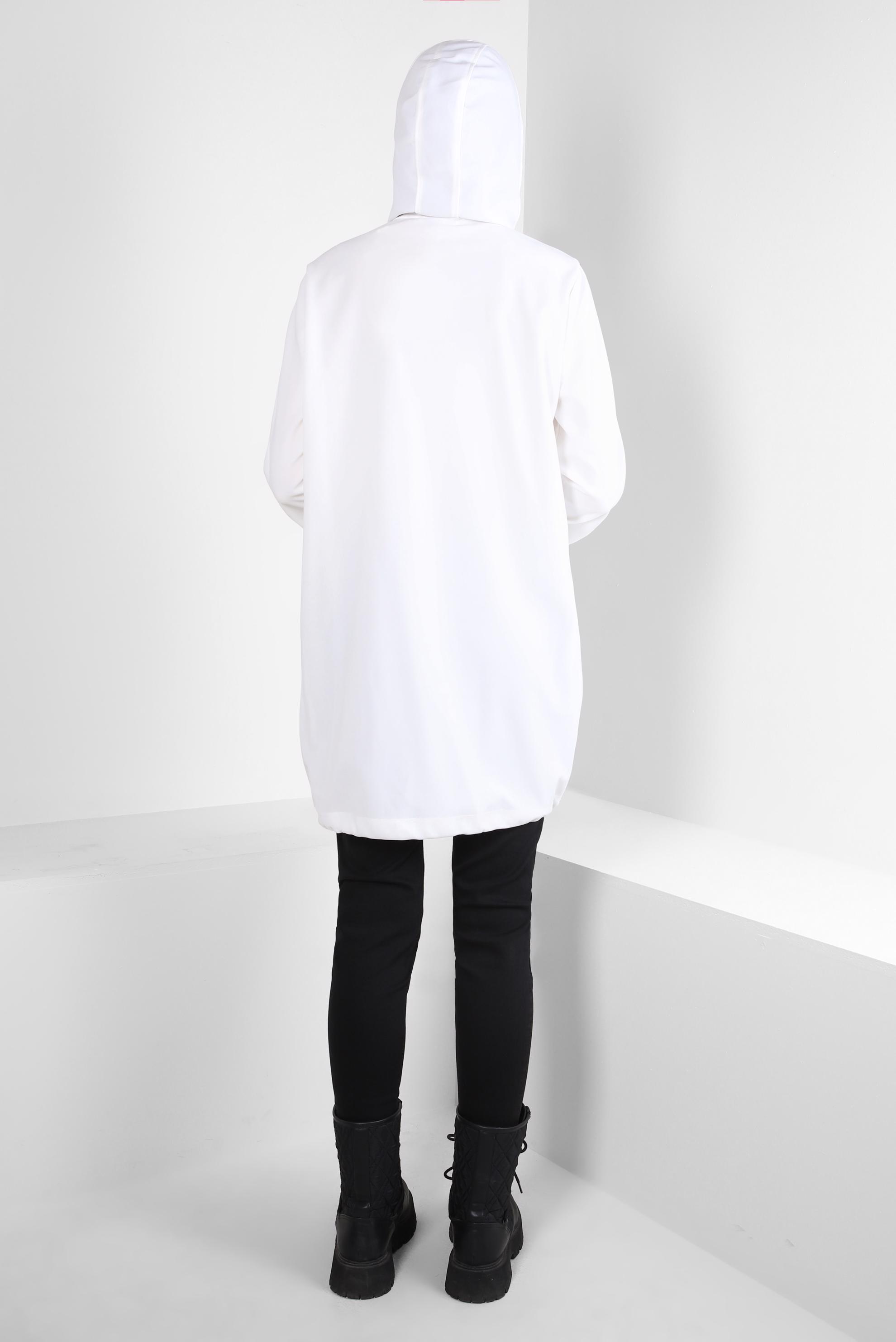 Tesettür giyim BEYAZ KAPÜŞONLU EŞOFMAN TUNİK 44121