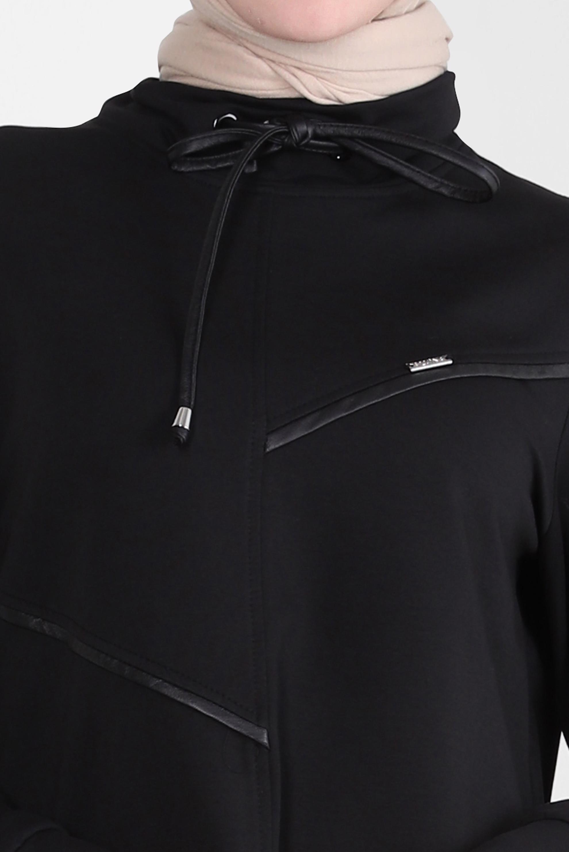 Tesettür giyim SİYAH ŞERİTLİ EŞOFMAN TUNİK 44122