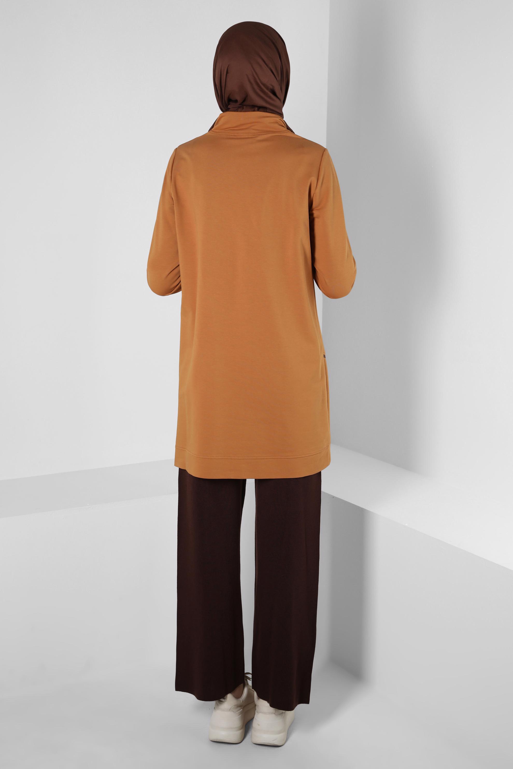 Tesettür giyim SARI ŞERİTLİ EŞOFMAN TUNİK 44122