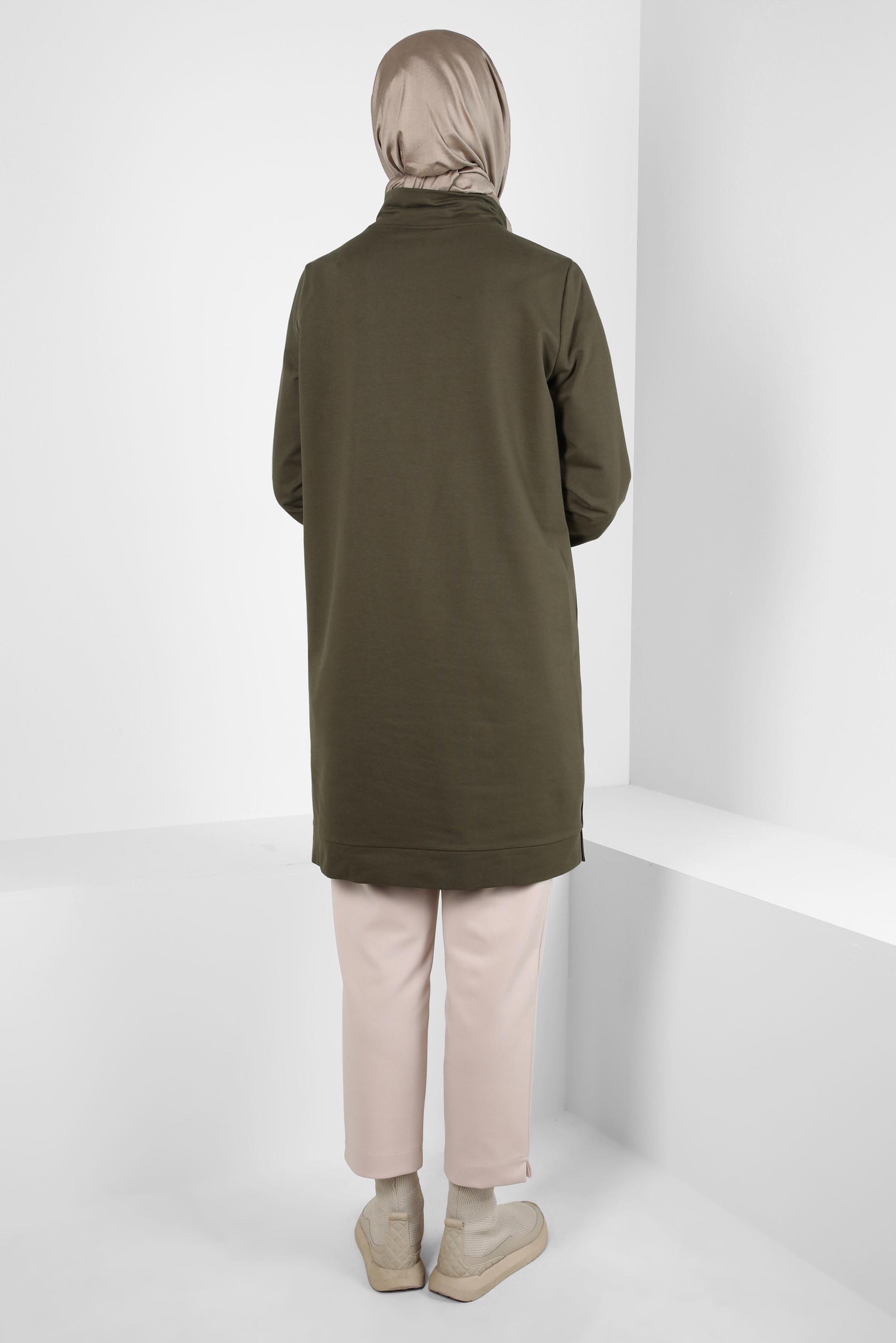 Vêtements hijab KAKI TUNIQUE DE SURVÊTEMENT 44123