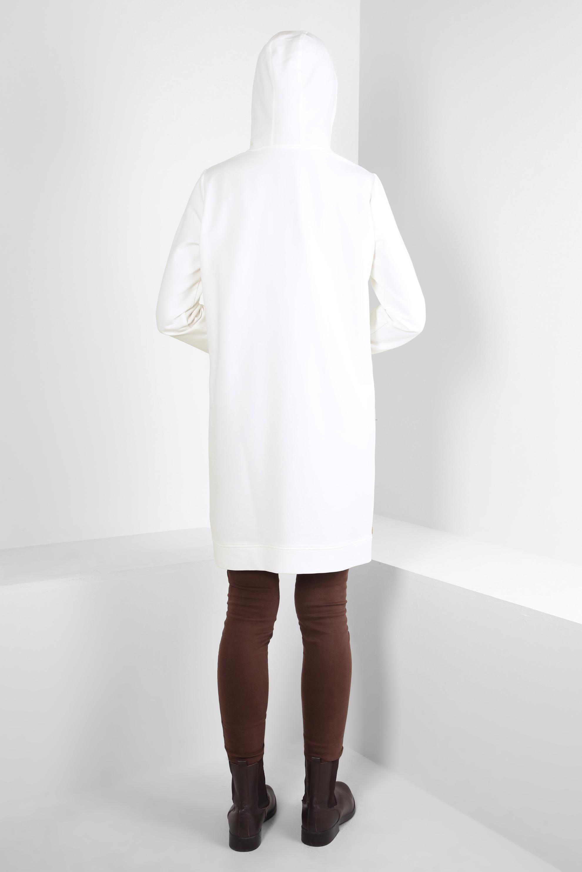 Tesettür giyim BEYAZ KAPÜŞONLU EŞOFMAN TUNİK 44125