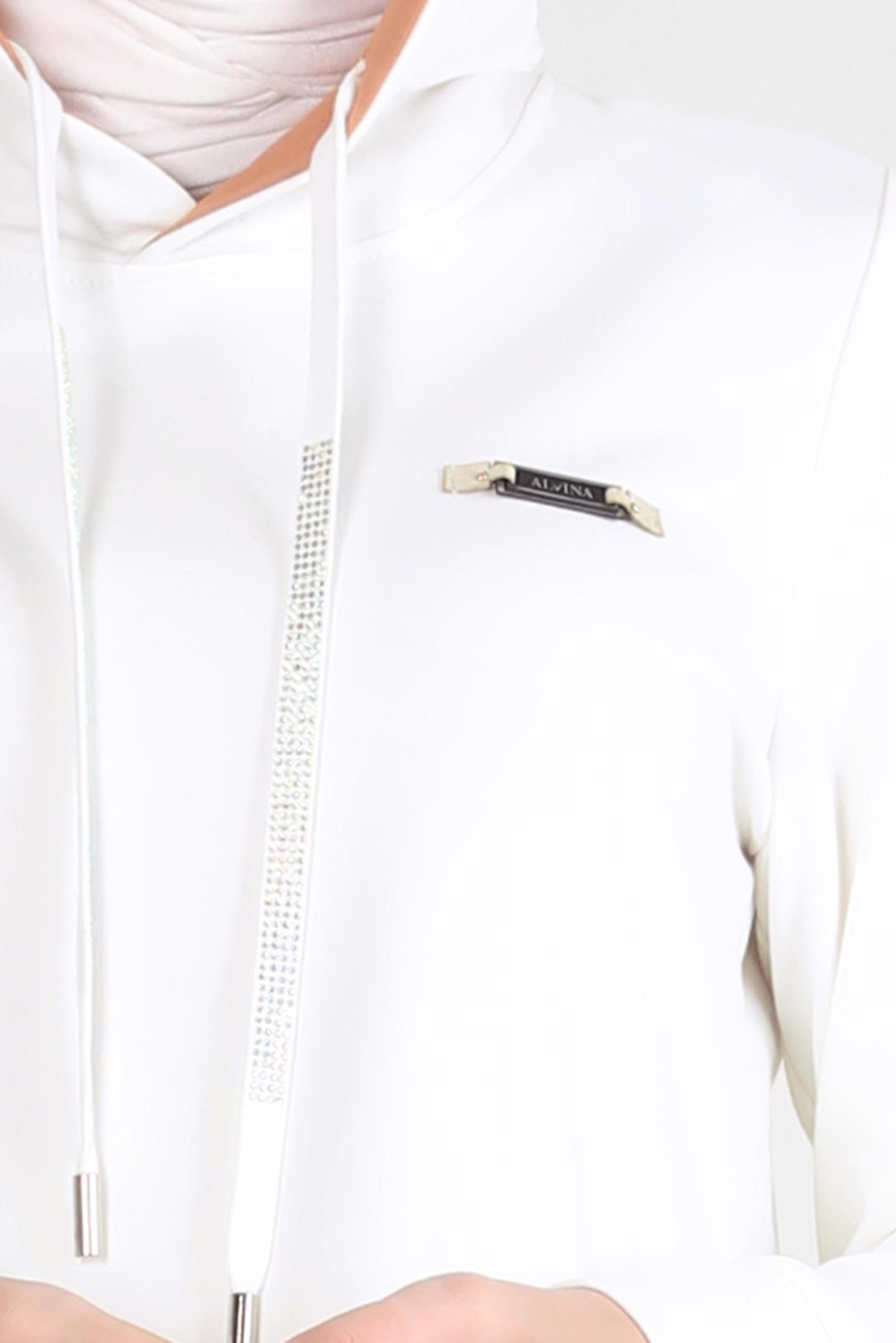 Tesettür giyim BEYAZ KAPÜŞONLU EŞOFMAN TUNİK 44125