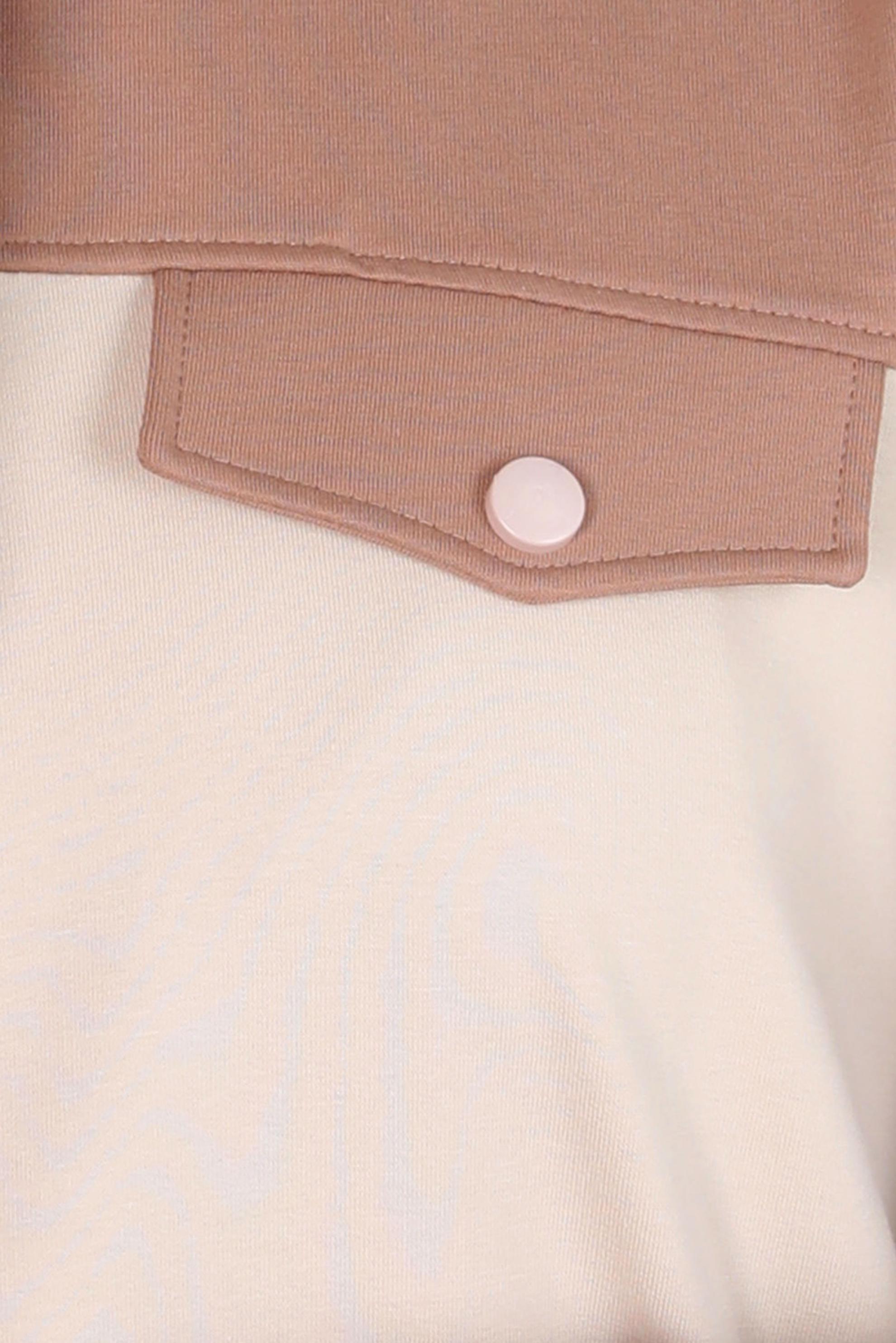 Tesettür giyim KAHVE KAPÜŞONLU EŞOFMAN TUNİK 44126