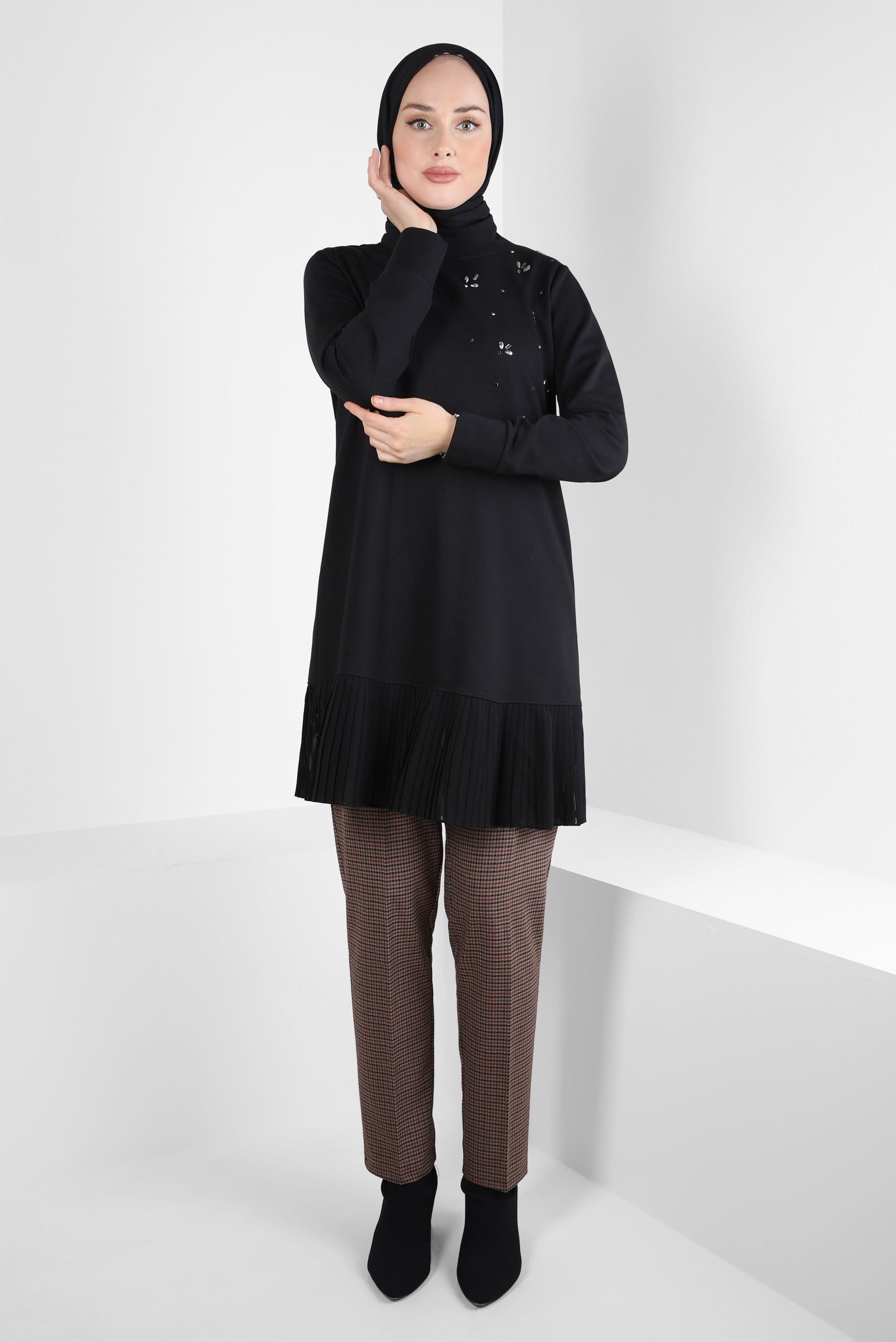 Vêtements hijab NOIR TUNIQUE DE SURVÊTEMENT 44183