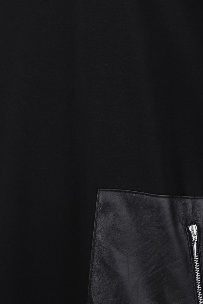 Vêtements hijab NOIR ROBE DE SURVÊTEMENT AVEC POCHE 44238 - ALVİNA