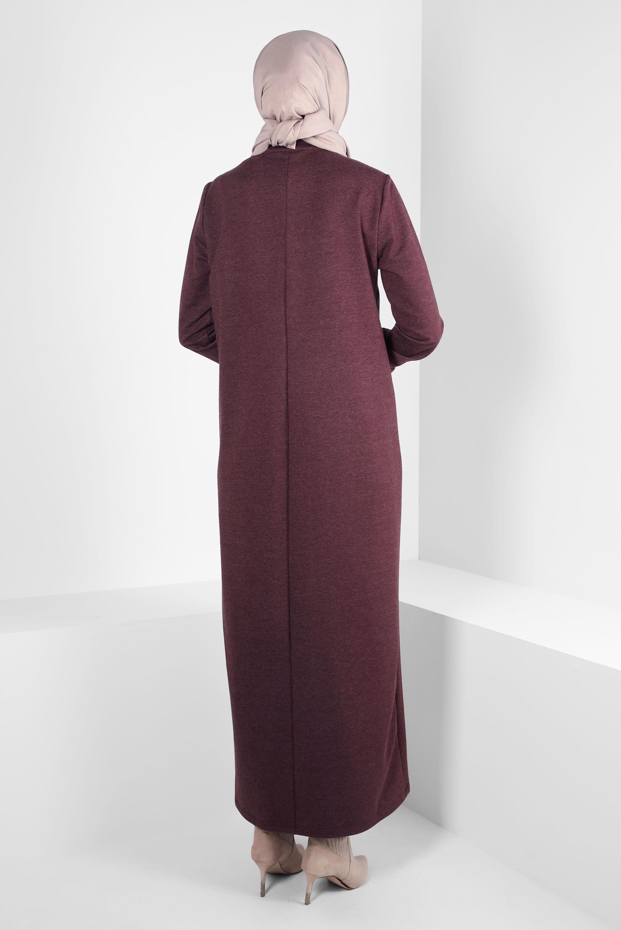 Vêtements hijab PRUNE ROBE DE SURVÊTEMENT AVEC POCHE 44238