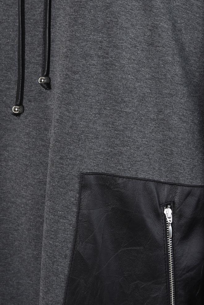 Vêtements hijab GRIS ROBE DE SURVÊTEMENT AVEC POCHE 44238 - ALVİNA