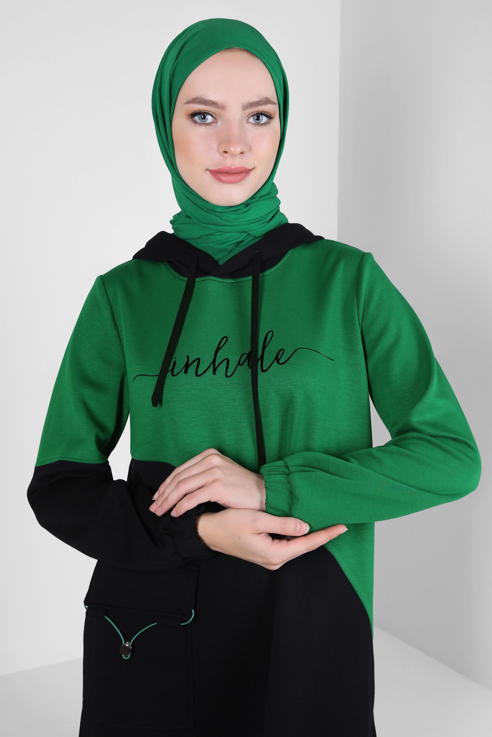 Tesettür giyim SİYAH PANTOLONLU EŞOFMAN TAKIM 44239